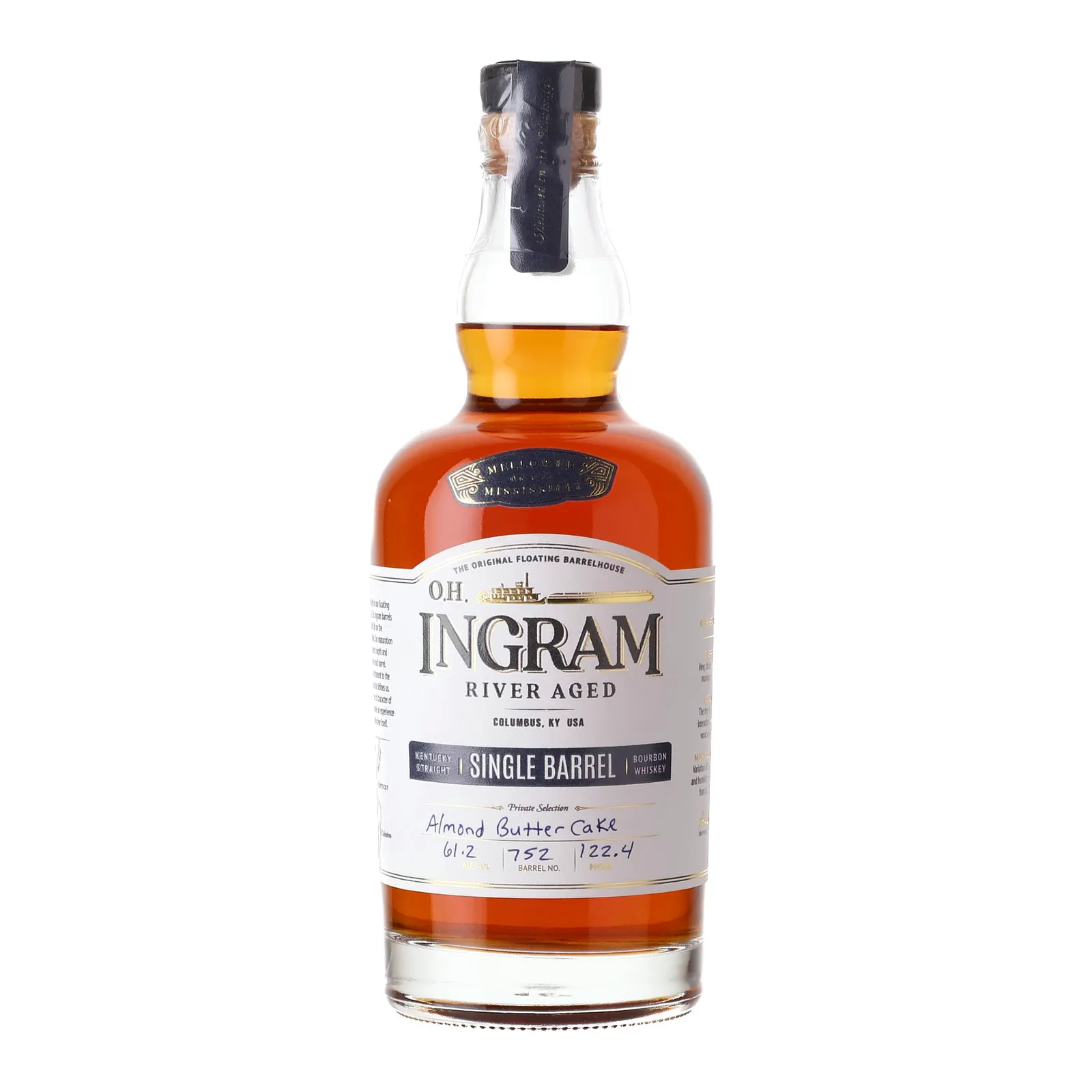 O.H. Ingram River Aged Single Barrel 'Almond Butter Cake' 6 Year Old, Cask #752, 61.2% whisky bottle