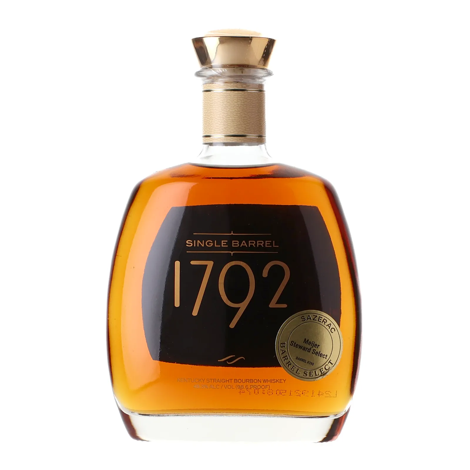 1792 Single Barrel Meijer Steward Select, Cask #390, 2024, 49.3% whisky bottle