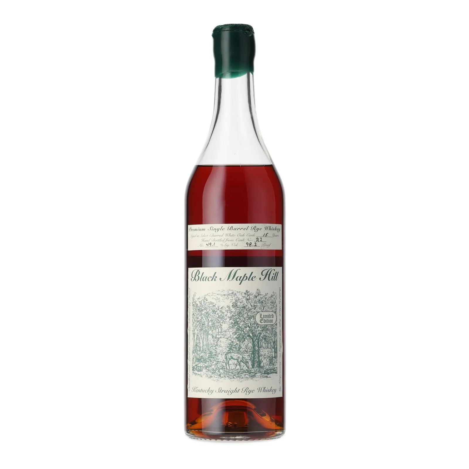 Black Maple Hill Single Barrel Rye 15 Year Old, New Charred Oak Cask, Cask #R2, 49.1% whisky bottle