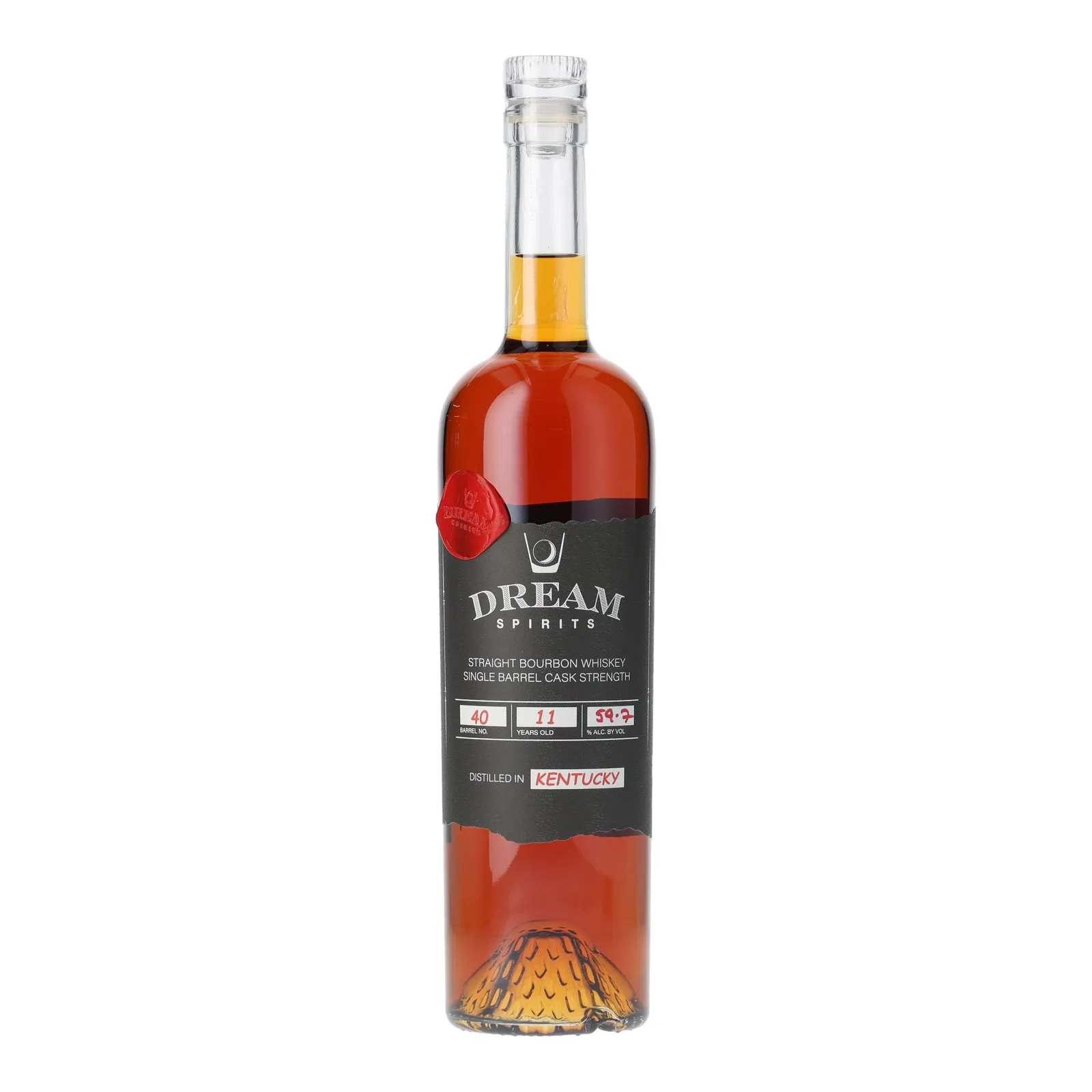 Dream Spirits Single Barrel Cask Strength Straight Bourbon 'Angel's Share' 11 Year Old, Cask #40, 59.7% whisky bottle