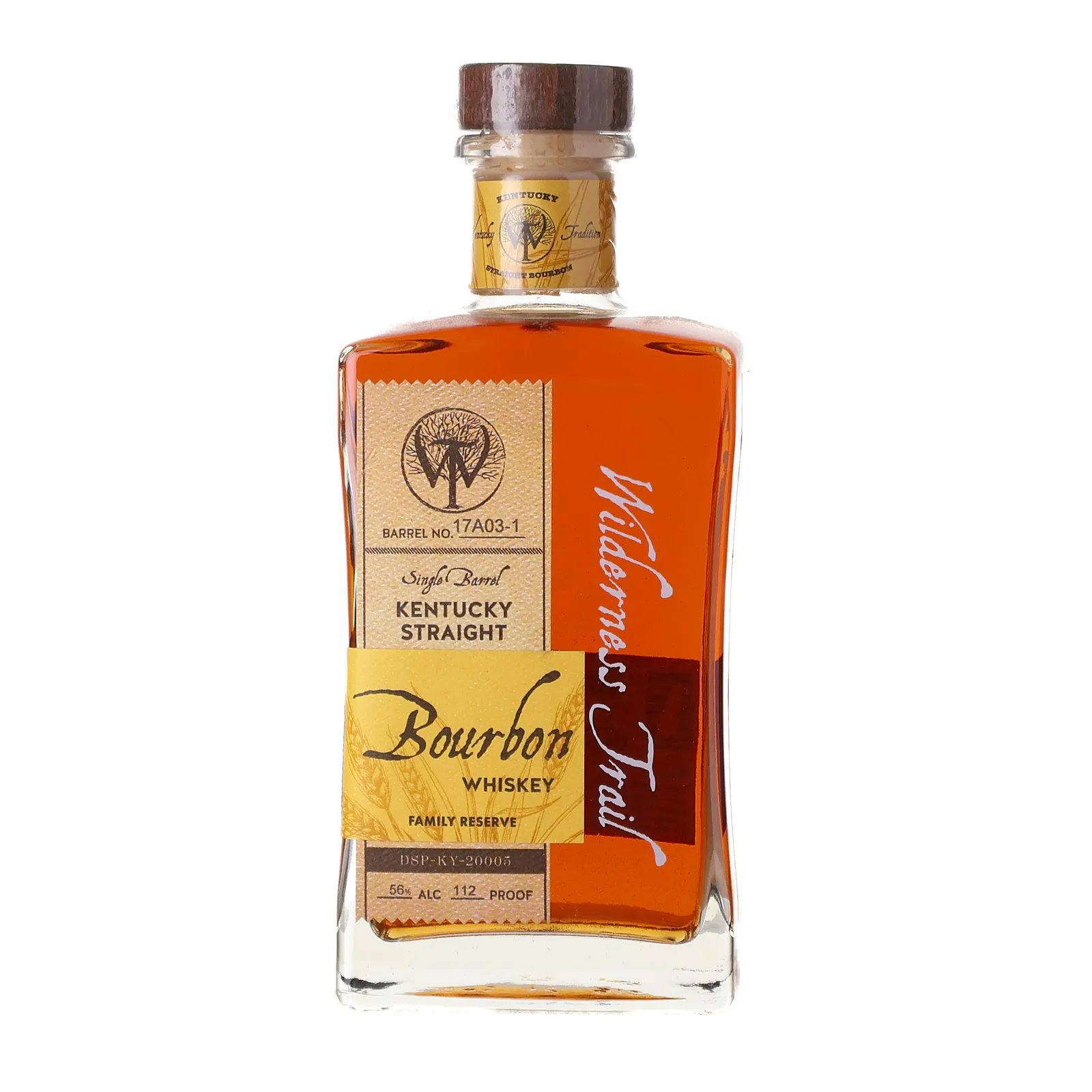 Wilderness Trail Cask Strength Bourbon Central Ohio Whiskey Society Private Barrel Selection 4 Year Old, Cask #17A03-1, 56% whisky bottle