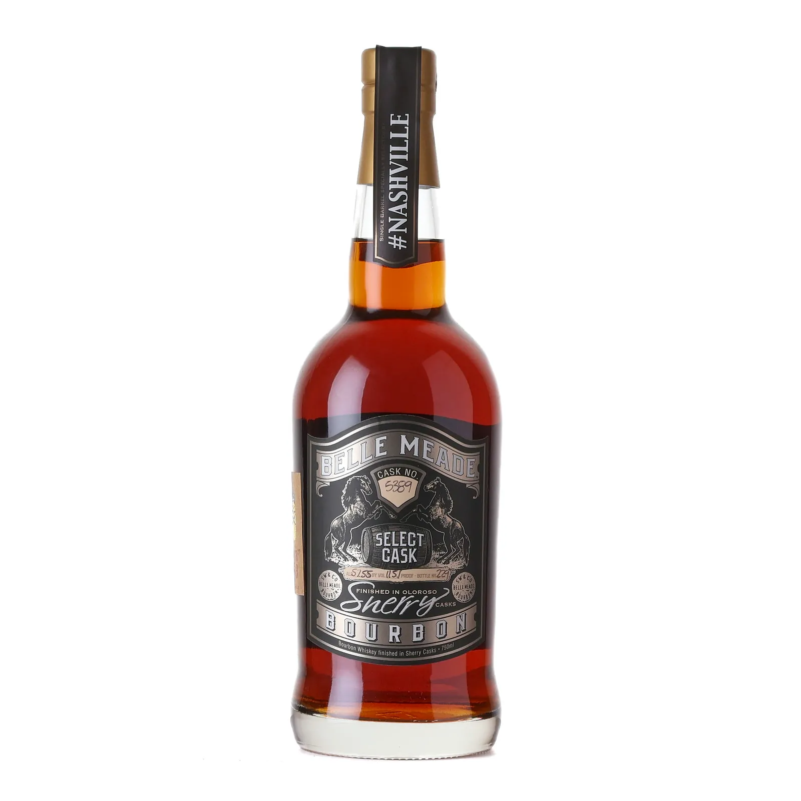 Belle Meade Sherry Cask Bourbon Private Barrel Selection, Cask #5389, #Nashville, 2023, 57.5% whisky bottle
