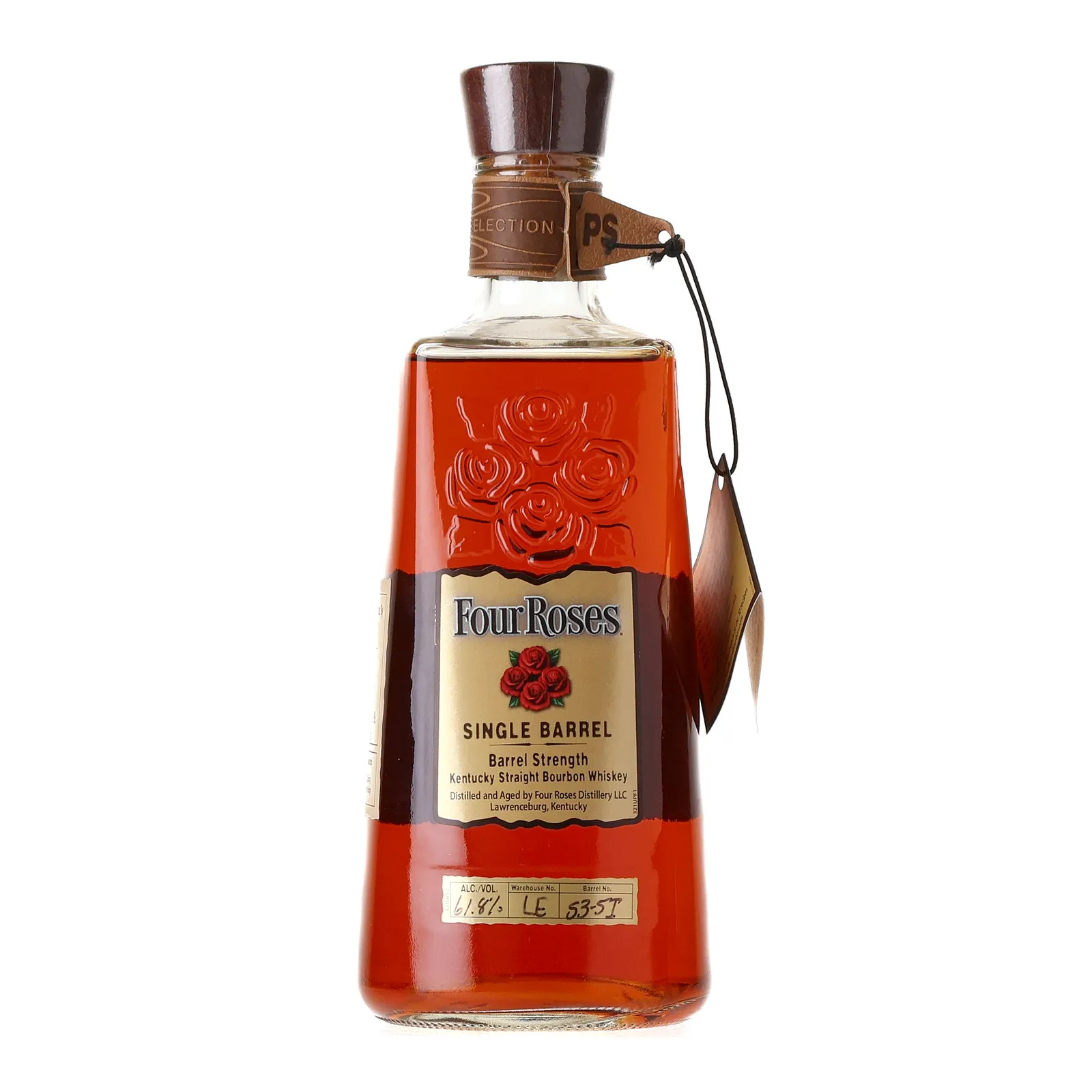 Four Roses Barrel Strength OBSQ 9 Year Old, Cask #53-5I, Batch No. LE 53-5I, 61.8% whisky bottle
