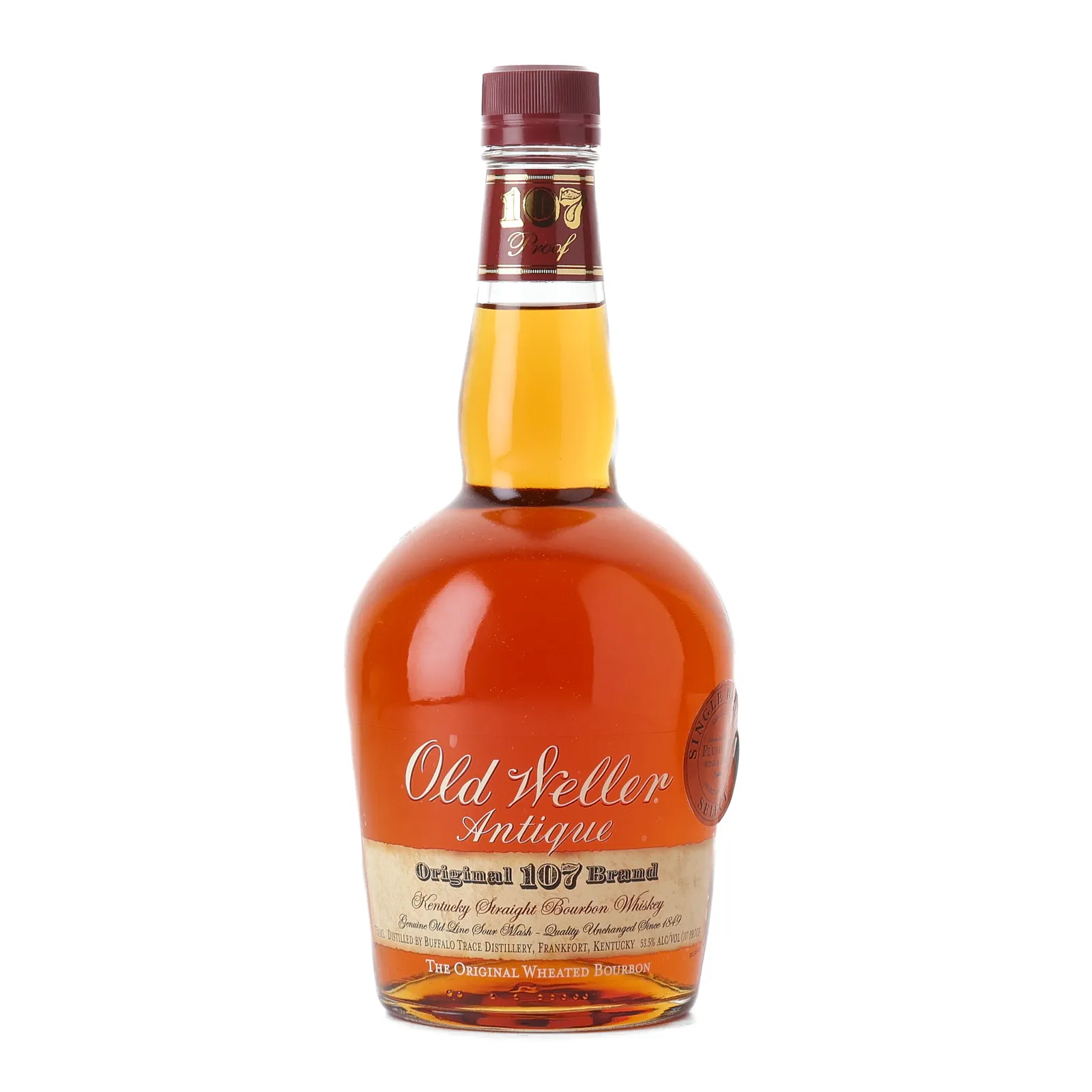 W.L. Weller Old Weller Antique 107 PlumpJack Private Barrel Selection 7 Year Old, Cask #109, PlumpJack Wine & Spirits, 53.5% whisky bottle