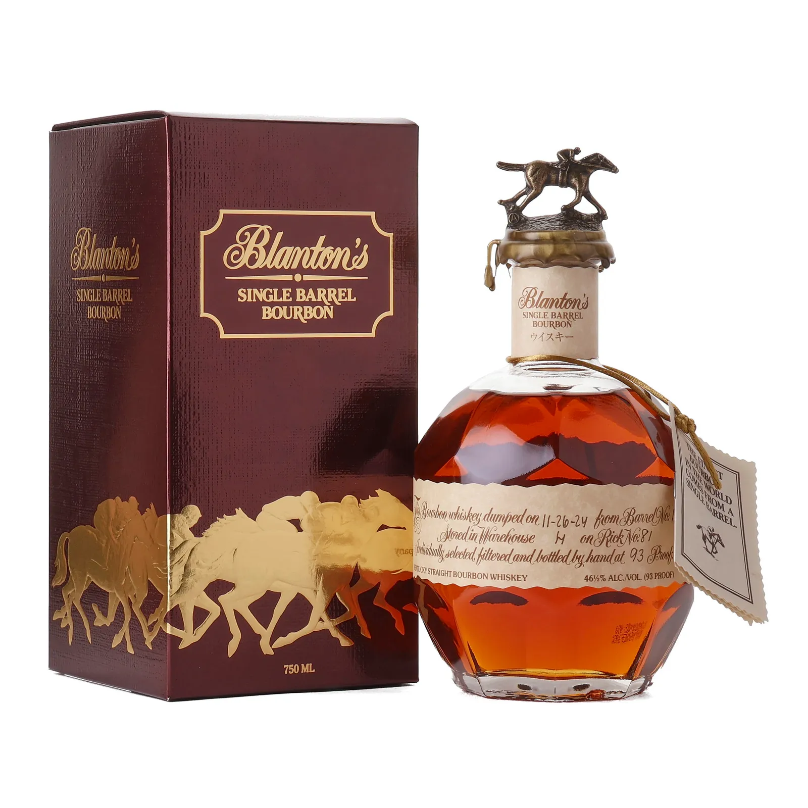 Blanton's Single Barrel Red Label, 2024, 46.5% whisky bottle