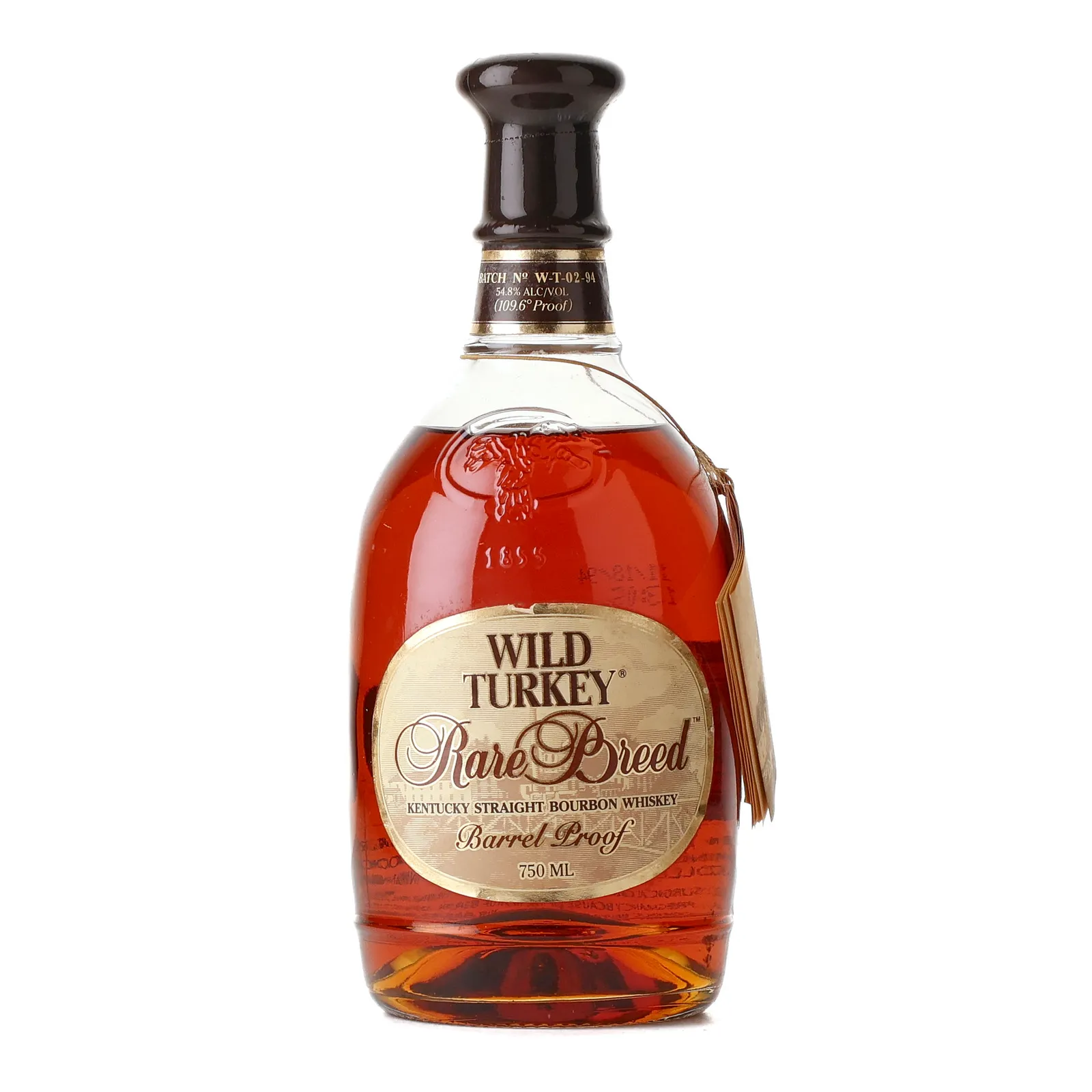 Wild Turkey Rare Breed Barrel Proof, Batch No. W-T-02-94, 1994, 54.8% whisky bottle