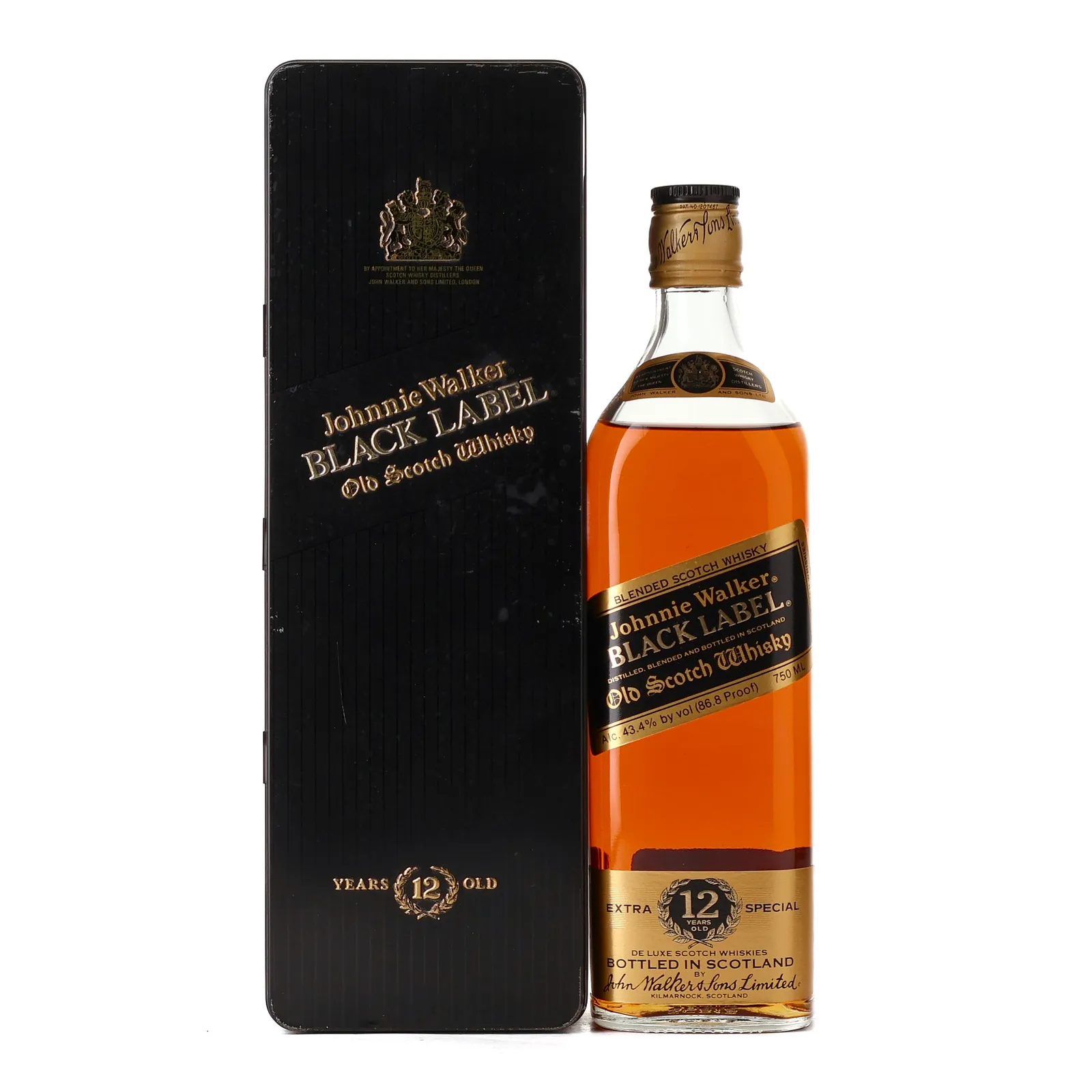 Johnnie Walker Black Label 12 Year Old Extra Special Old Scotch Whisky, Oak Cask, 1991, 43.4% whisky bottle