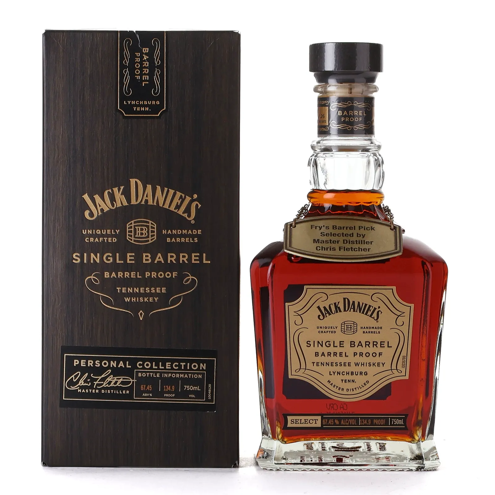 Jack Daniel's Single Barrel Barrel Proof Tennessee Whiskey Fry's Barrel Pick, Cask #25-25207, 2026, 67.5%