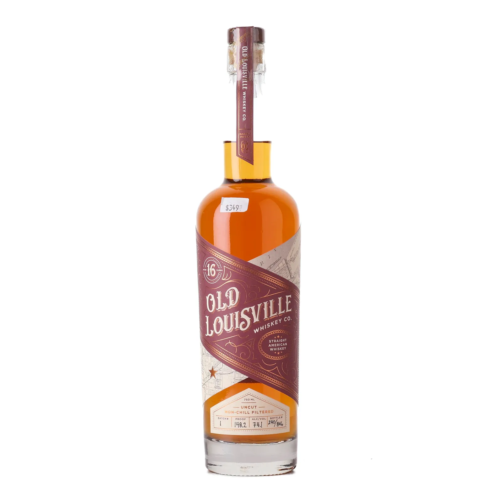 Old Louisville 16 Year Old, Batch No. 1, 74.1% whisky bottle