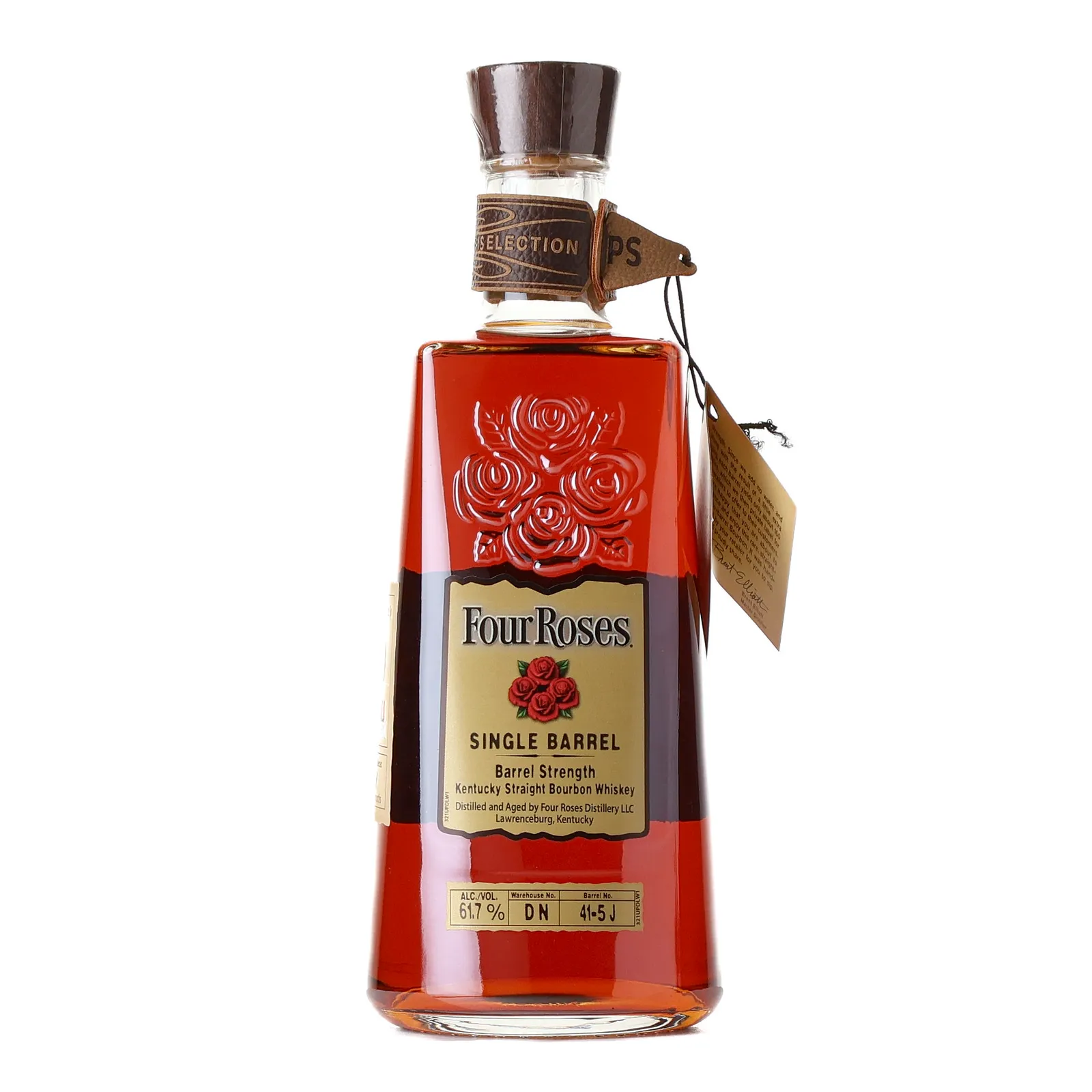 Four Roses Barrel Strength OBSV 'Julio's' Private Barrel Selection 9 Year Old, New Charred Oak Cask, Cask No. DN 41-5J, 61.7% whisky bottle