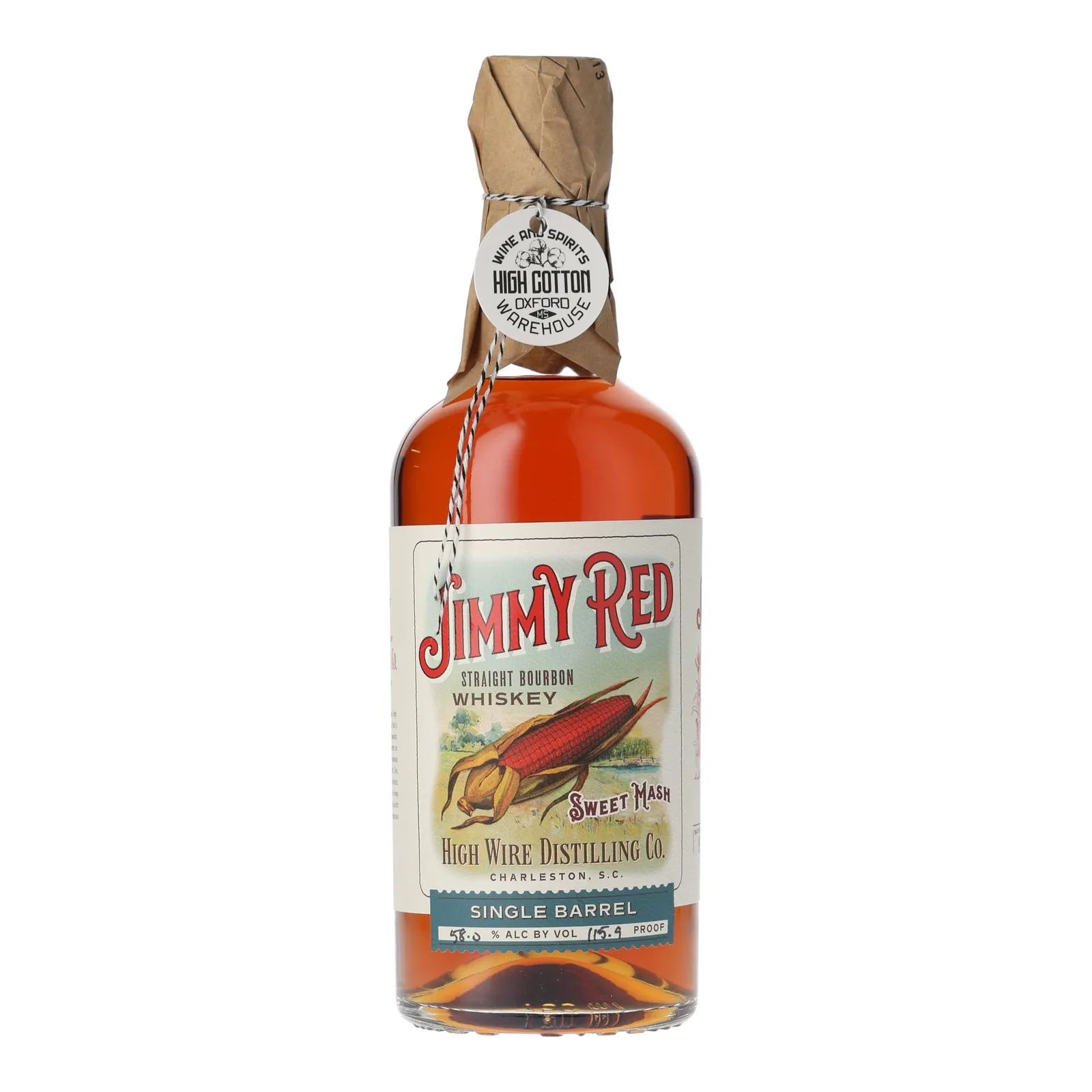 High Wire Jimmy Red Single Barrel High Cotton Private Barrel Selection, Batch No. 820, 2023, 58% whisky bottle