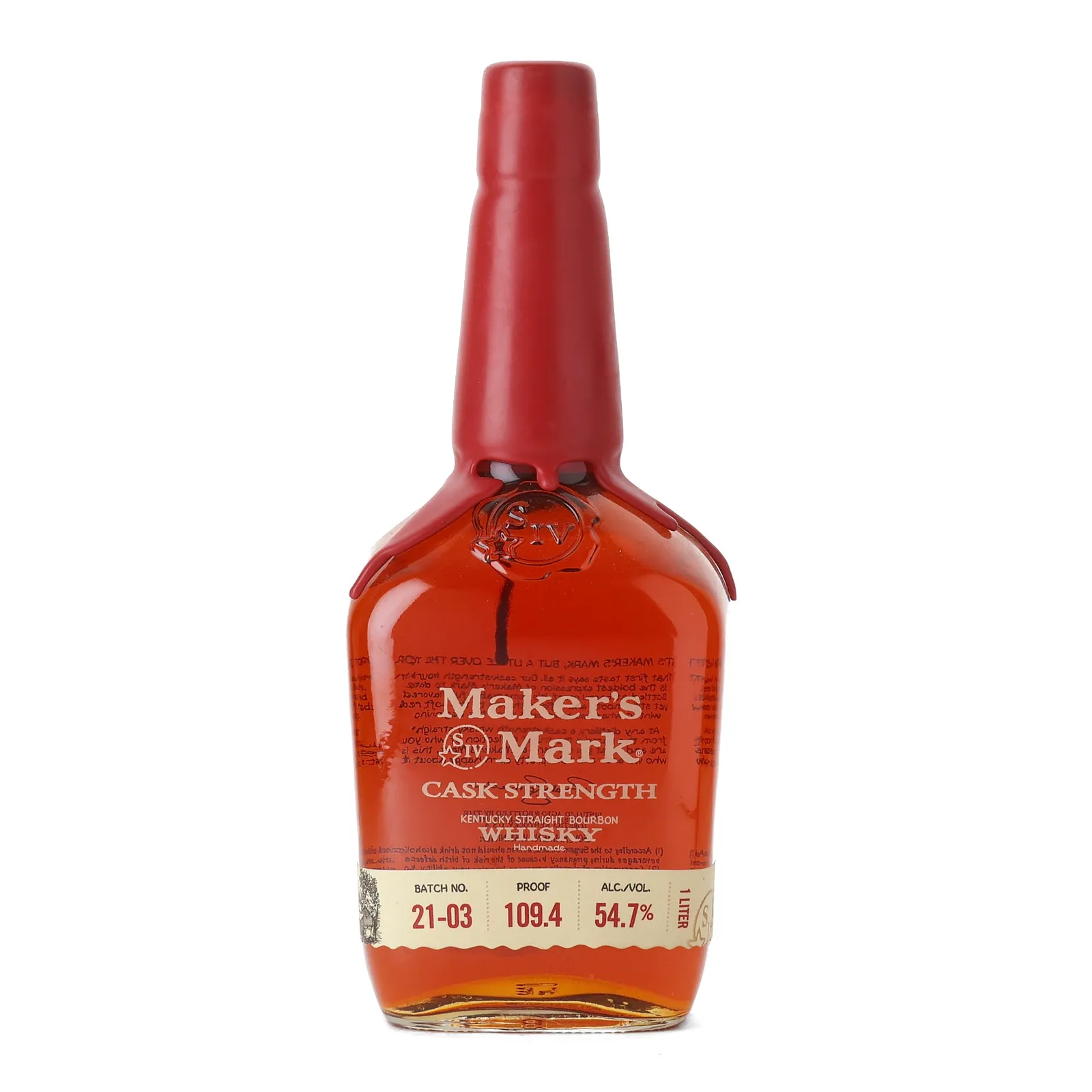 Maker's Mark Cask Strength, Batch No. 21-03, 2021, 54.7% whisky bottle