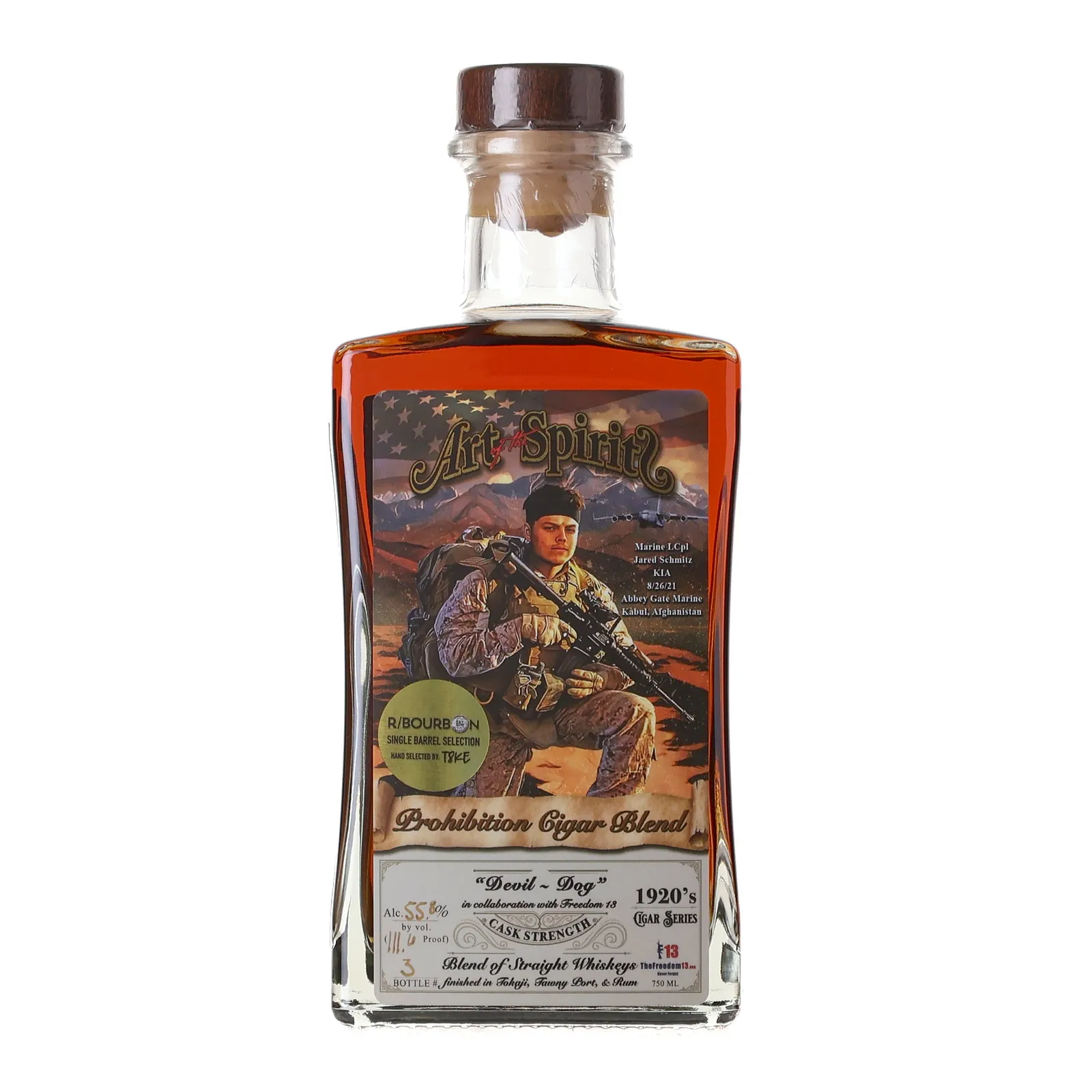 Art of the Spirits Devil-Dog Prohibition Cigar Blend 7 Year Old, Tokaji, Rum & Tawny Port Cask, 55.8% whisky bottle