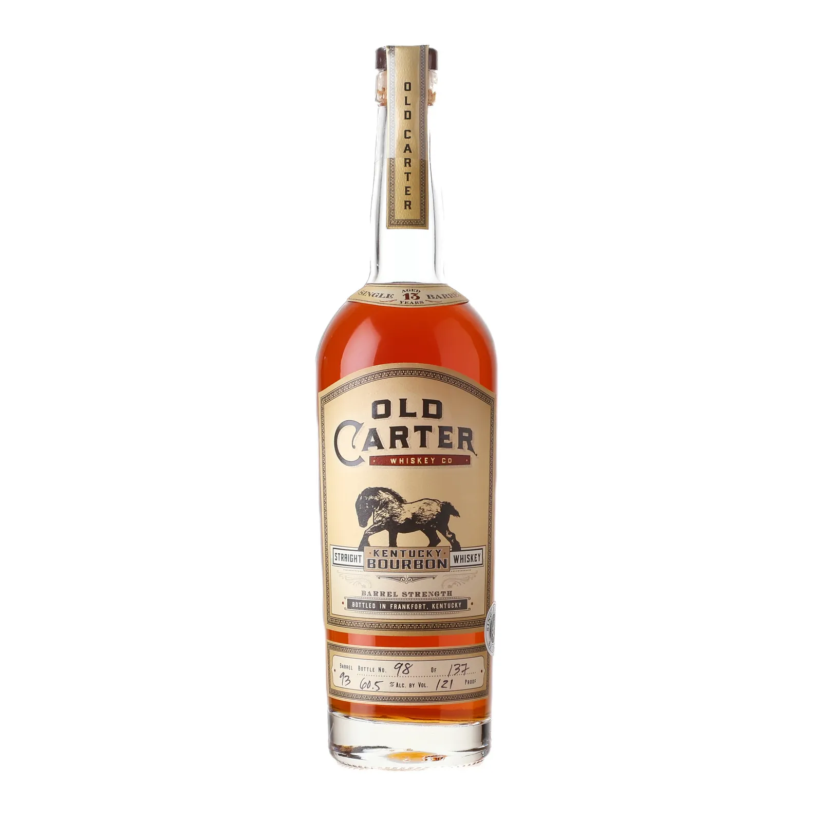 Old Carter Grounds At Keeneland 13 Year Old, Cask #93, 2021, 60.5% whisky bottle