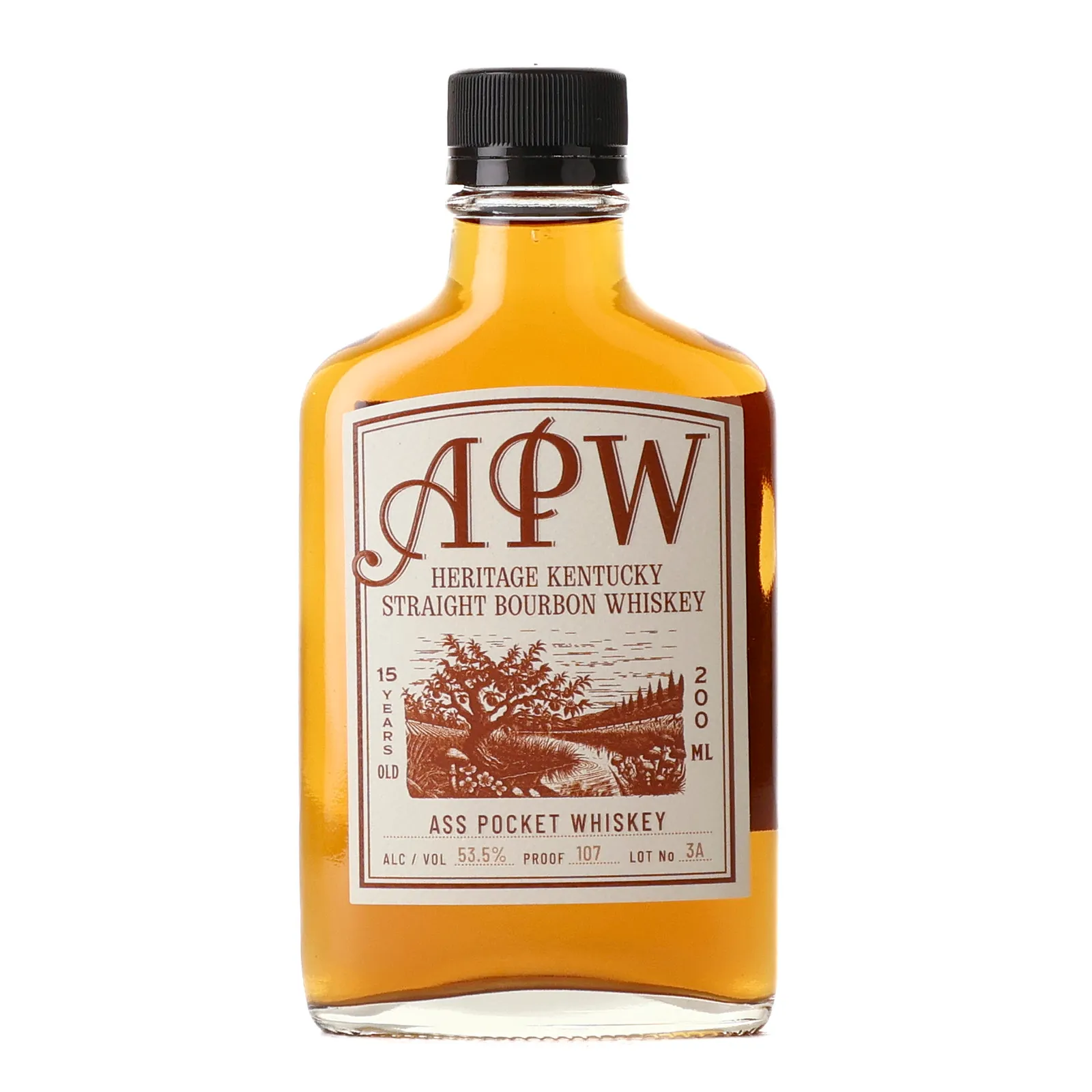 Ass Pocket Whiskey 15 Year Old Bourbon, Batch No. 3A, 53.5% whisky bottle