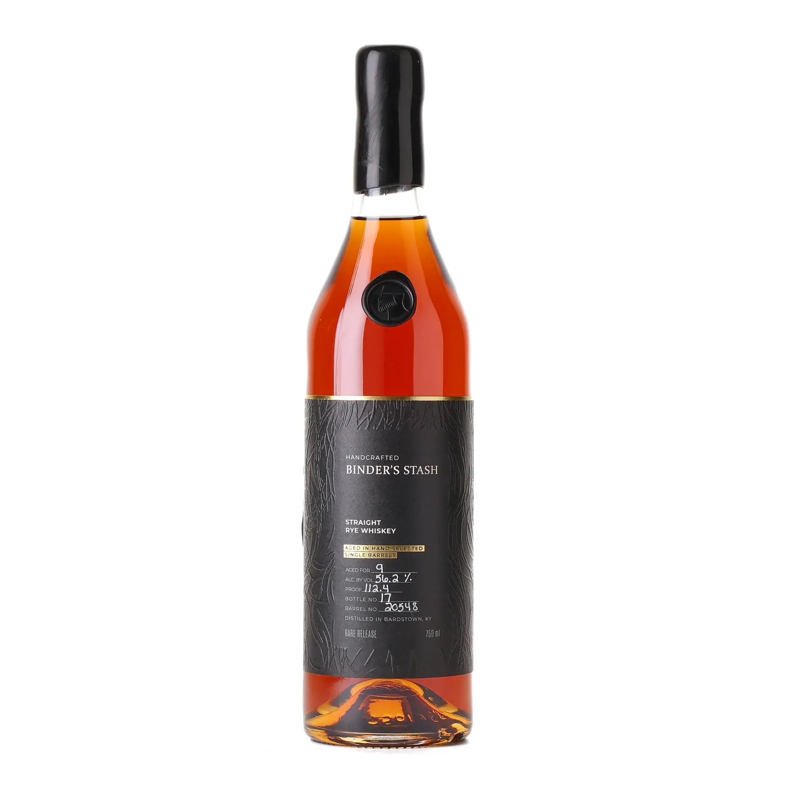 Binder's Stash Straight Rye 'Ambrosia' 9 Year Old, Cask #20548, 56.2% whisky bottle