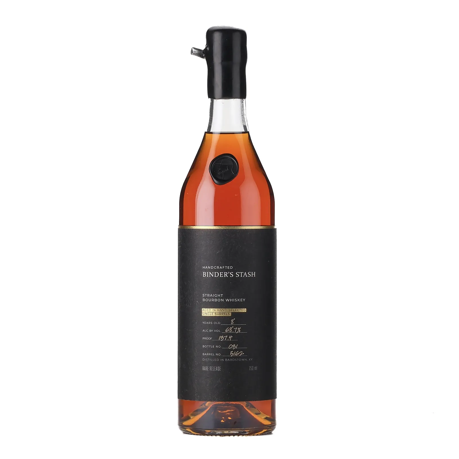 Binder's Stash In Your Element Private Barrel Selection 8 Year Old, Cask #5162, Whiskey Thief Distilling Company, 68.7% whisky bottle