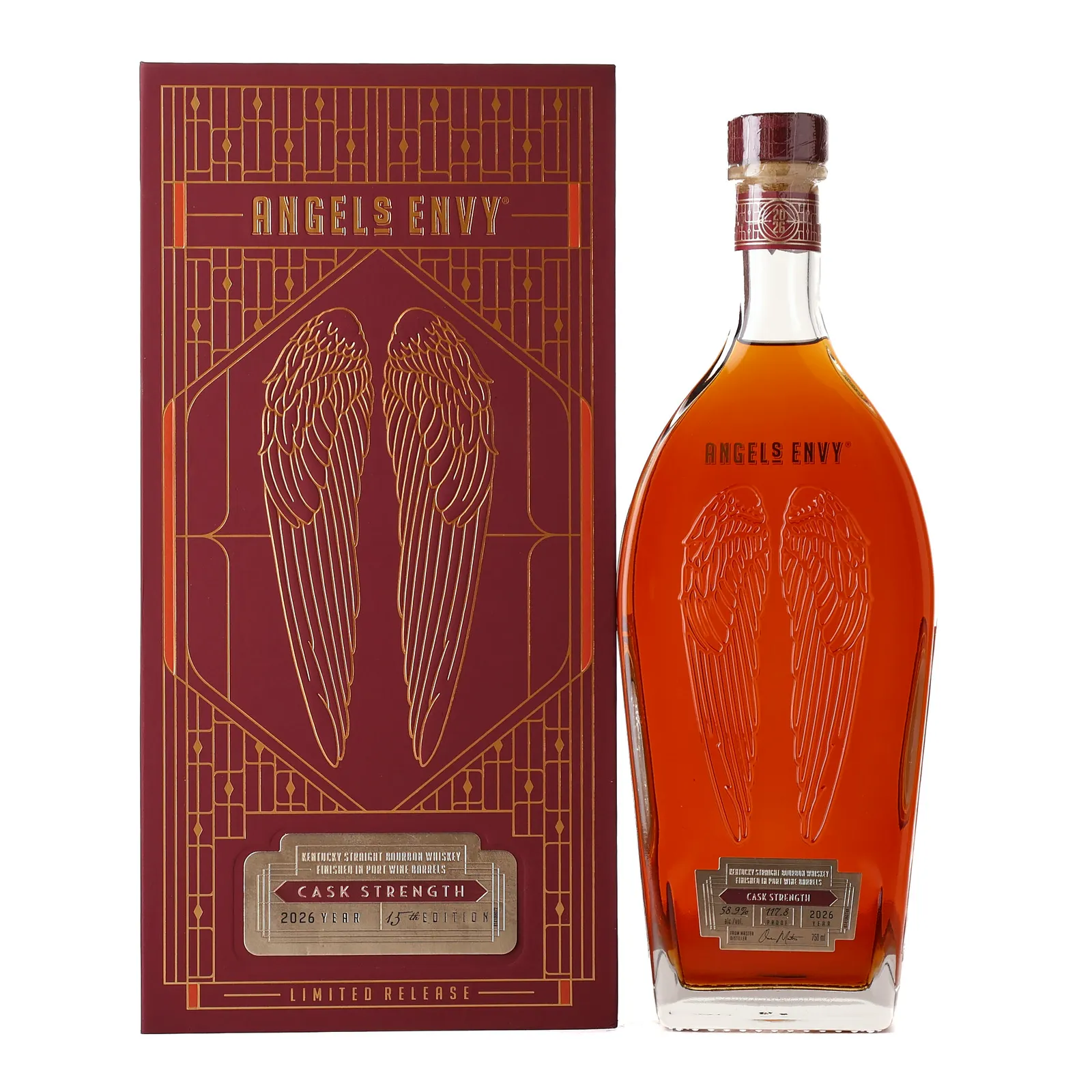 Angel's Envy Cask Strength Bourbon, Batch No. C15, 2026, 58.9% whisky bottle