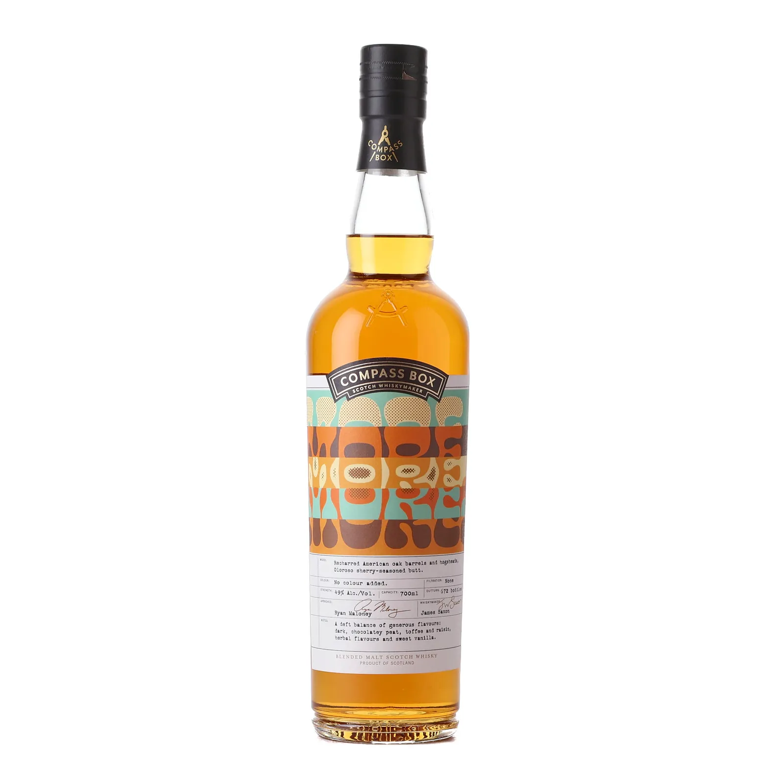 Compass Box More Julio's 50th Anniversary, American Oak & Sherry Cask, 49% whisky bottle