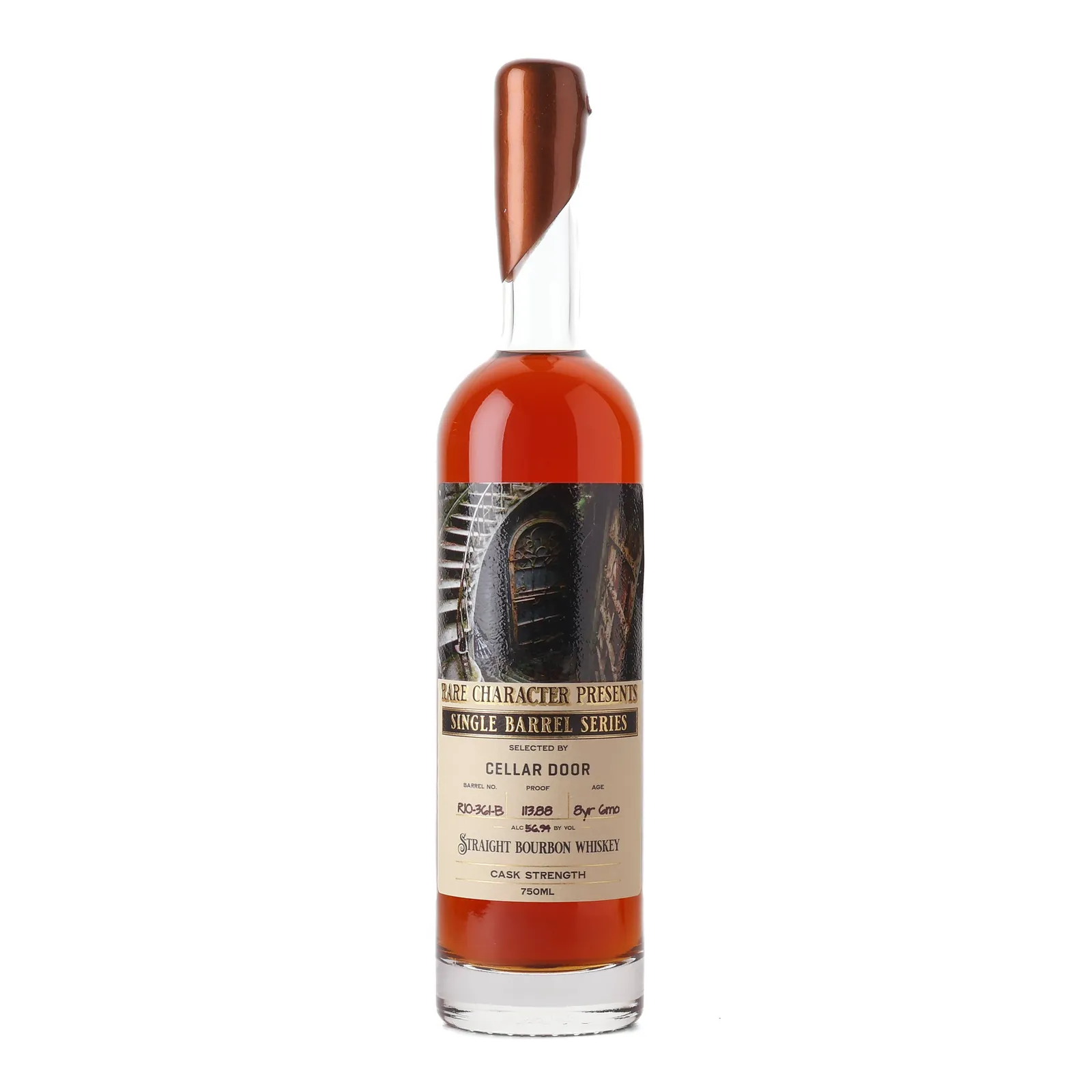 Rare Character Single Barrel Series Cellar Door 8 Year Old, Cask #RIO-361-B, 2016, Rare Character Whiskey Co., 56.94% whisky bottle