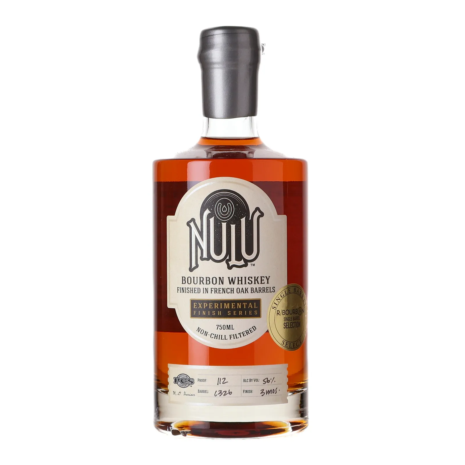 NULU Experimental Finish Series Finished in French Oak Barrels, Cask #L326, 56% whisky bottle