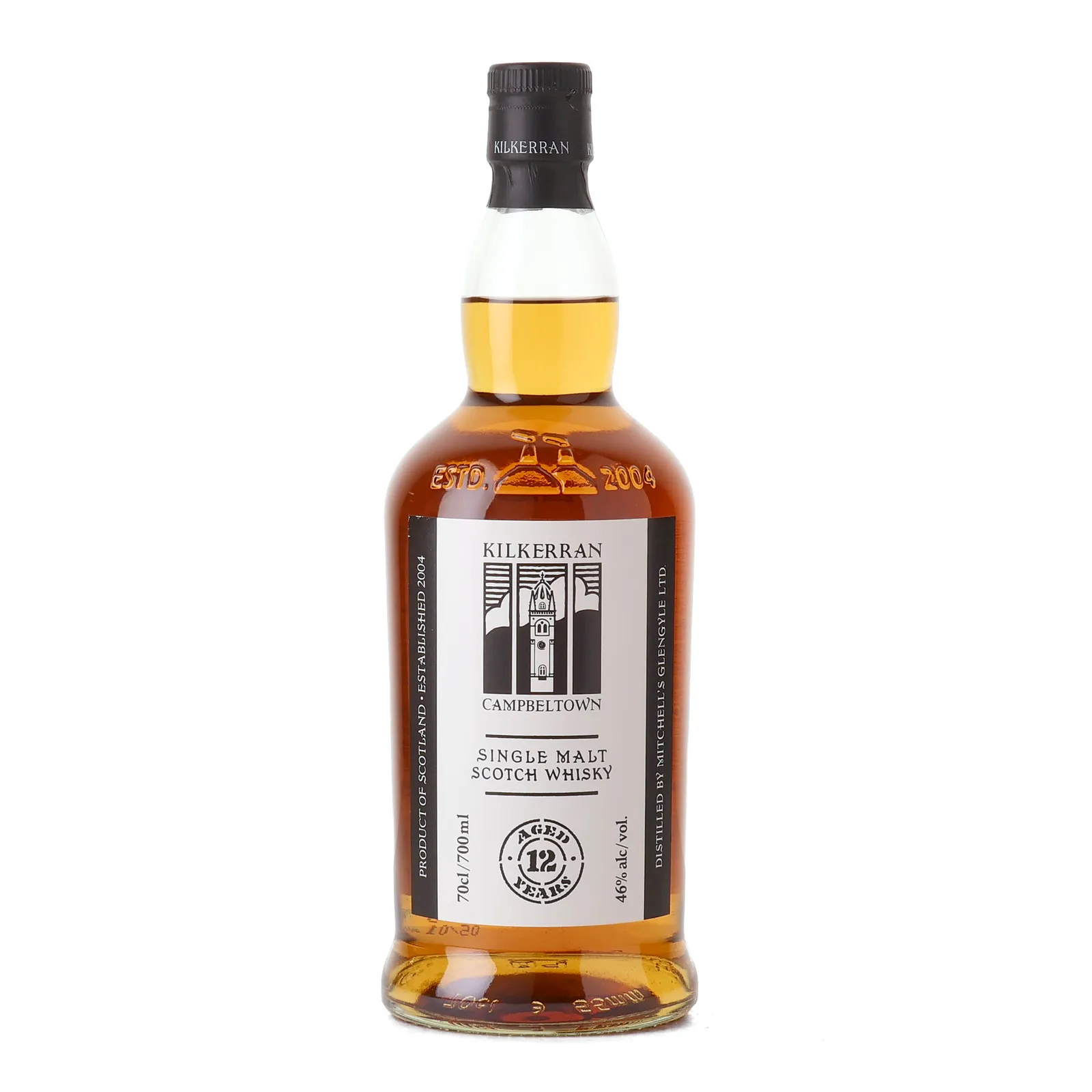 Kilkerran 12 Year Old, Bourbon & Sherry Cask, 46% whisky bottle