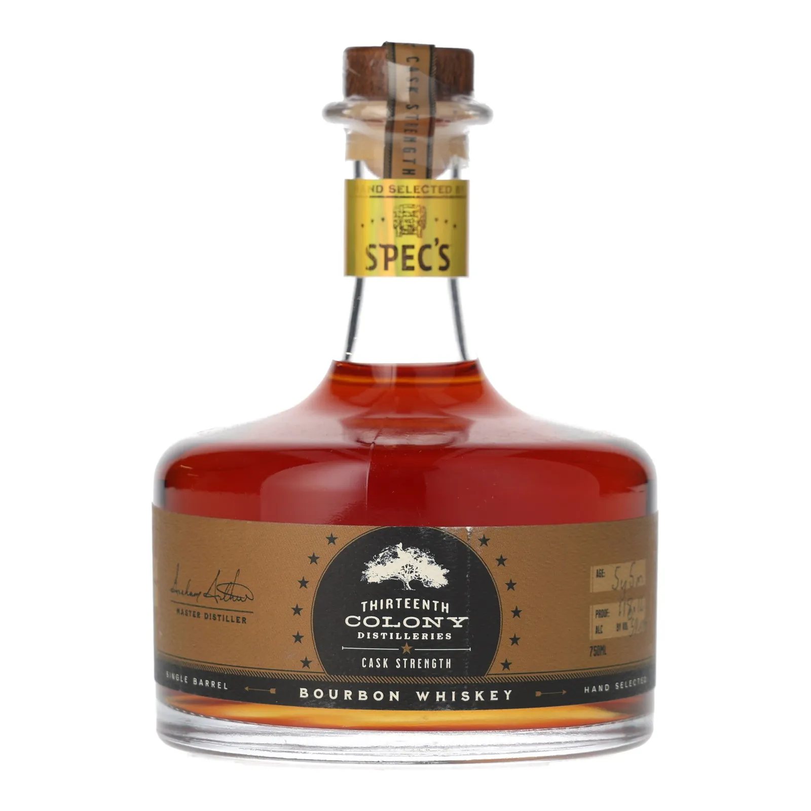 Thirteenth Colony Cask Strength Bourbon Spec's Private Barrel Selection 5 Year Old, Cask #2651, 59.1% whisky bottle