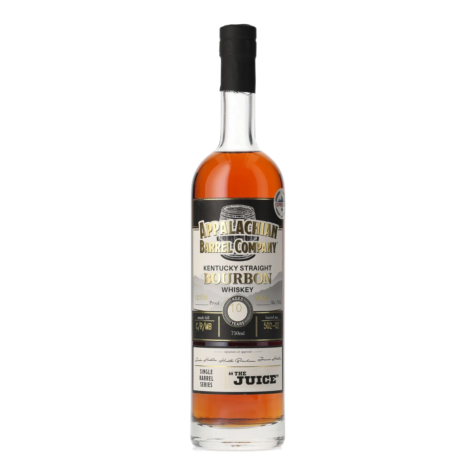 Appalachian Barrel Company Single Barrel Series 'The Juice' 10 Year Old, Cask #502-02, 60.5% whisky bottle