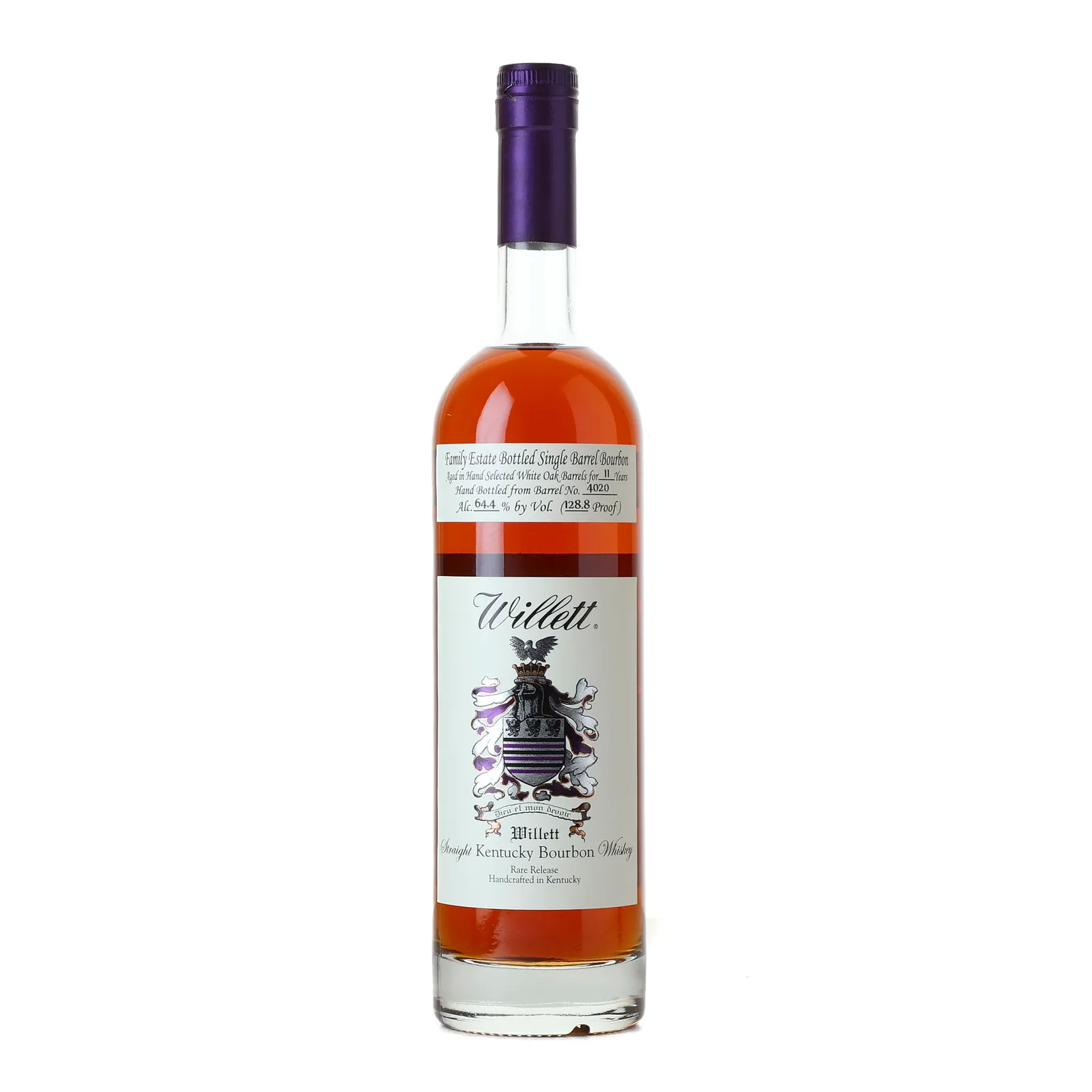 Willett Family Estate Take Me Out To A Dancehall 11 Year Old, White Oak Cask, Cask #4020, 64.4% whisky bottle
