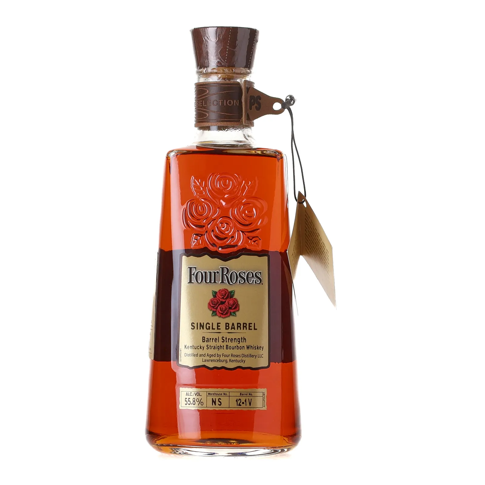 Four Roses Barrel Strength OESQ Private Barrel Selection 11 Year Old, New Charred American Oak Cask, Cask No. NS 12-1V, Global Wine & Spirits, 55.8% whisky bottle