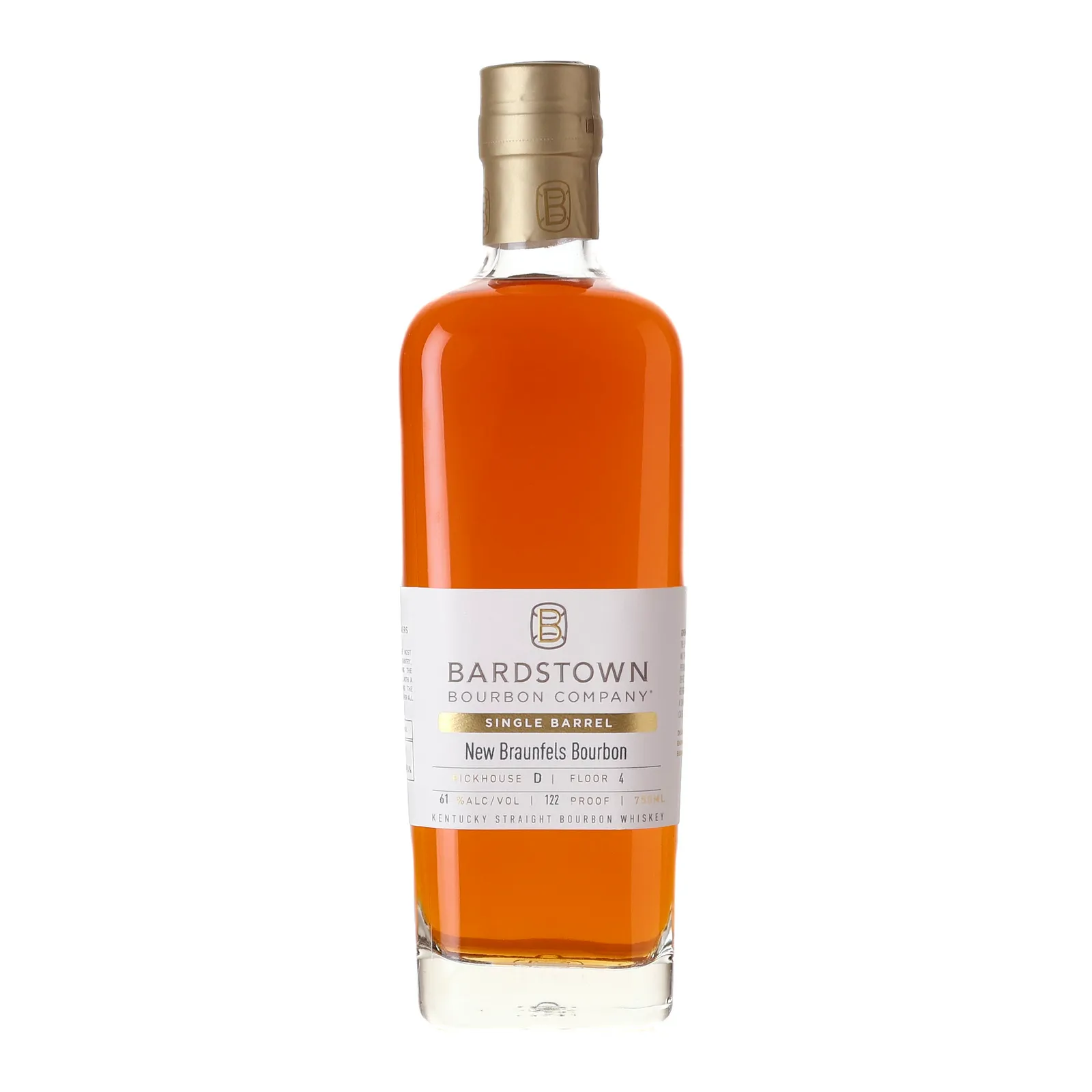 Bardstown Bourbon Company 6 Year Bourbon 'New Braunfels' Private Barrel Selection 6 Year Old, New Charred Oak Cask, Cask #Rickhouse D Floor 4, 61% whisky bottle