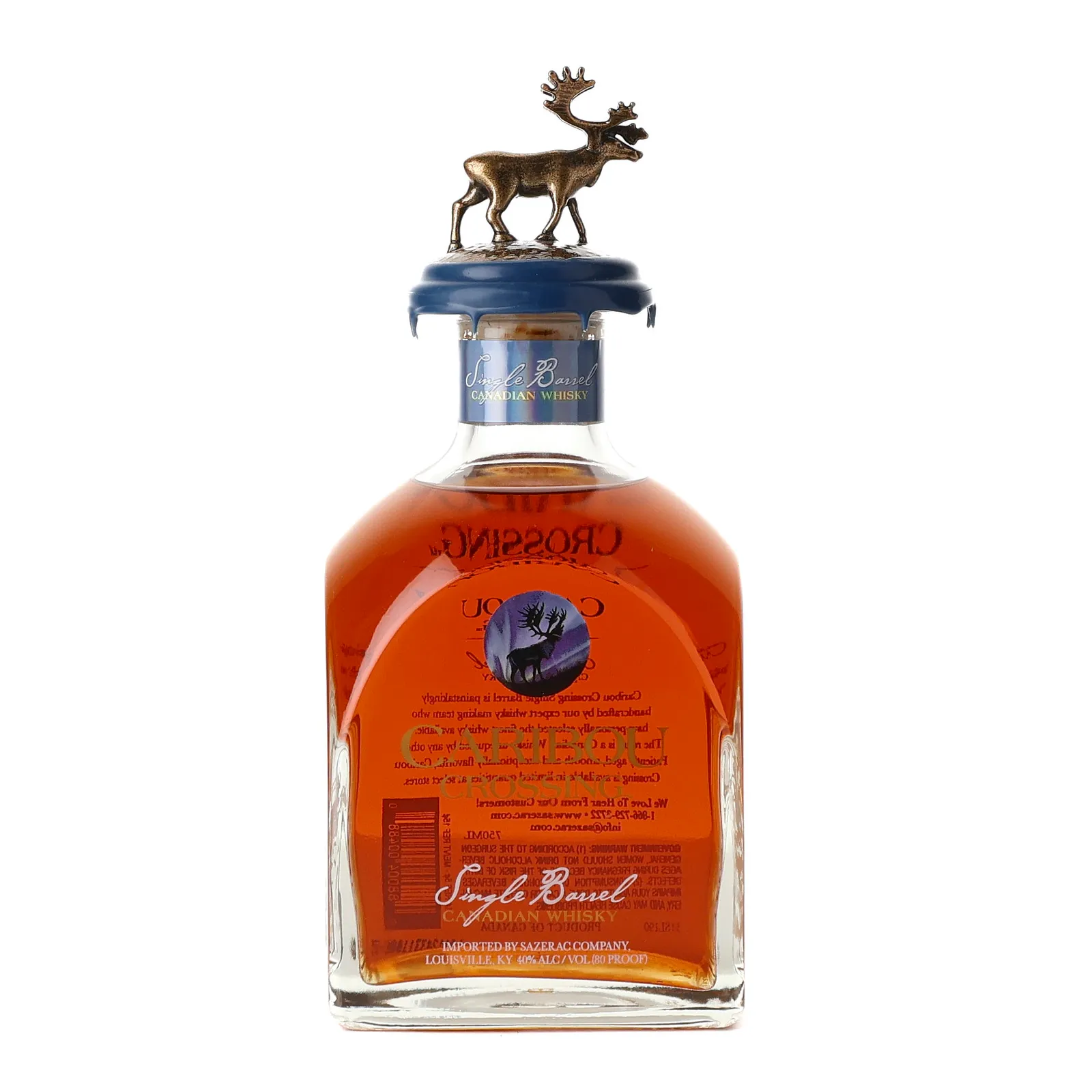 Caribou Crossing Single Barrel Canadian Whisky, 2021, 40% whisky bottle