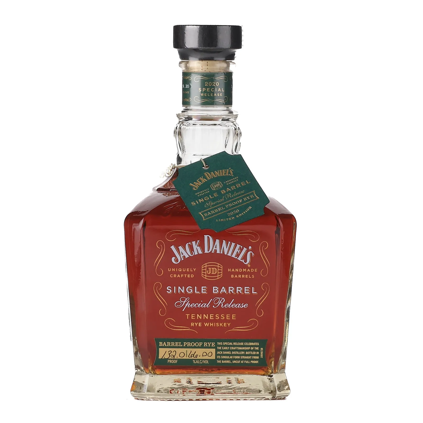 Jack Daniel's Single Barrel Special Release Barrel Proof Rye, 2020, 66% whisky bottle