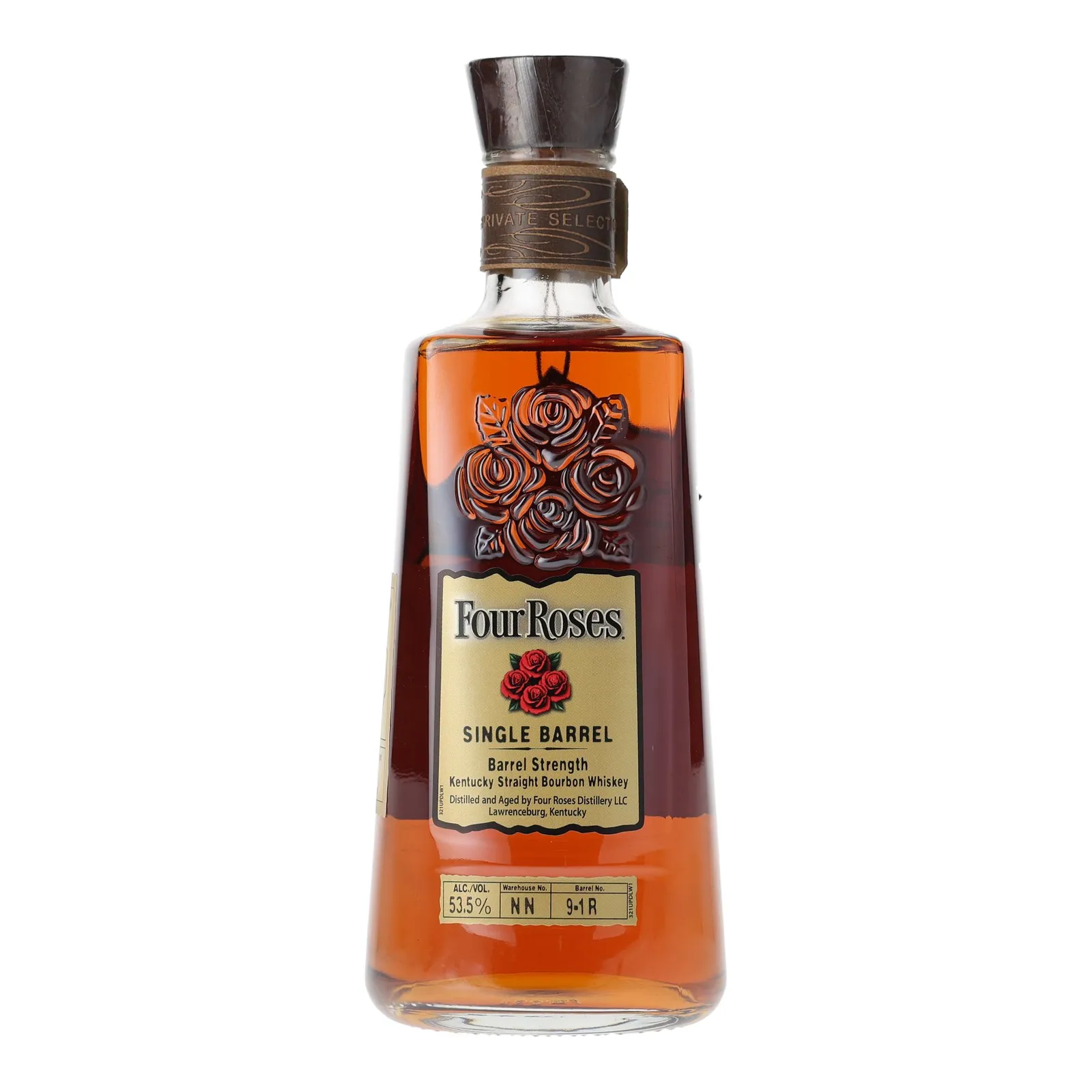 Four Roses Barrel Strength OESF 11 Year Old, New Charred Oak Cask, Cask #9-1R, Texas Private Barrel Selection, 53.5% whisky bottle