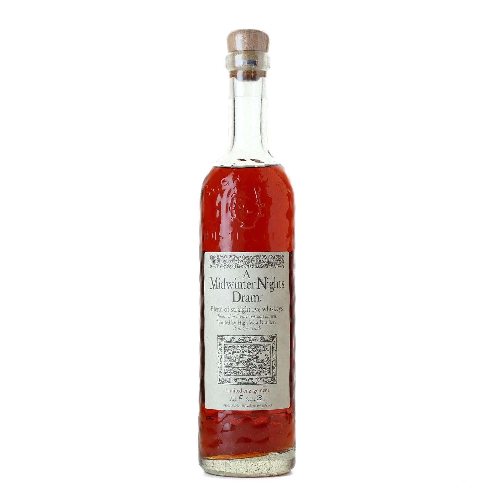 High West A Midwinter Night's Dram, Port Cask, Act 6 Scene 3, 2018, 49.3% whisky bottle