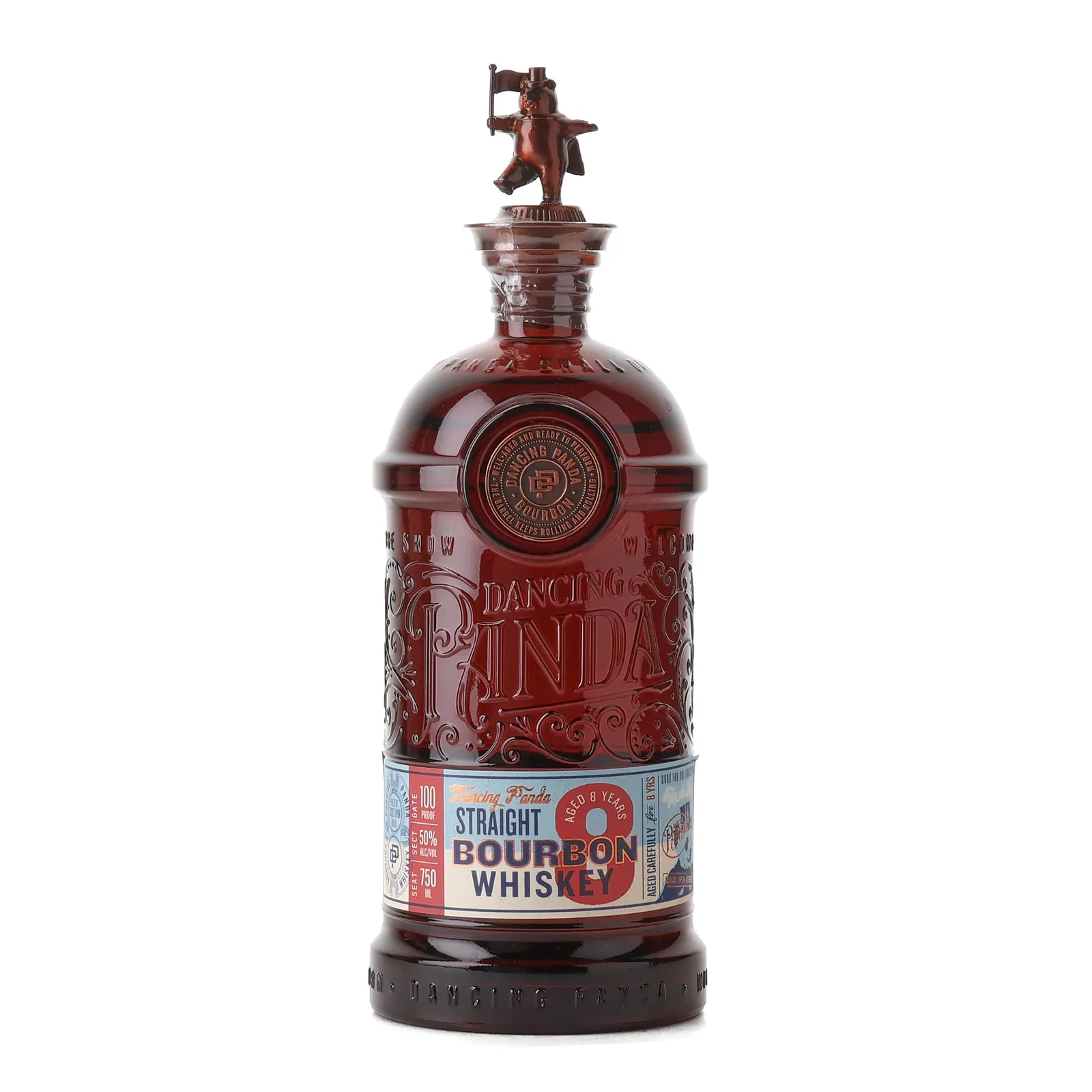 Dancing Panda 8 Year Old, 50% whisky bottle