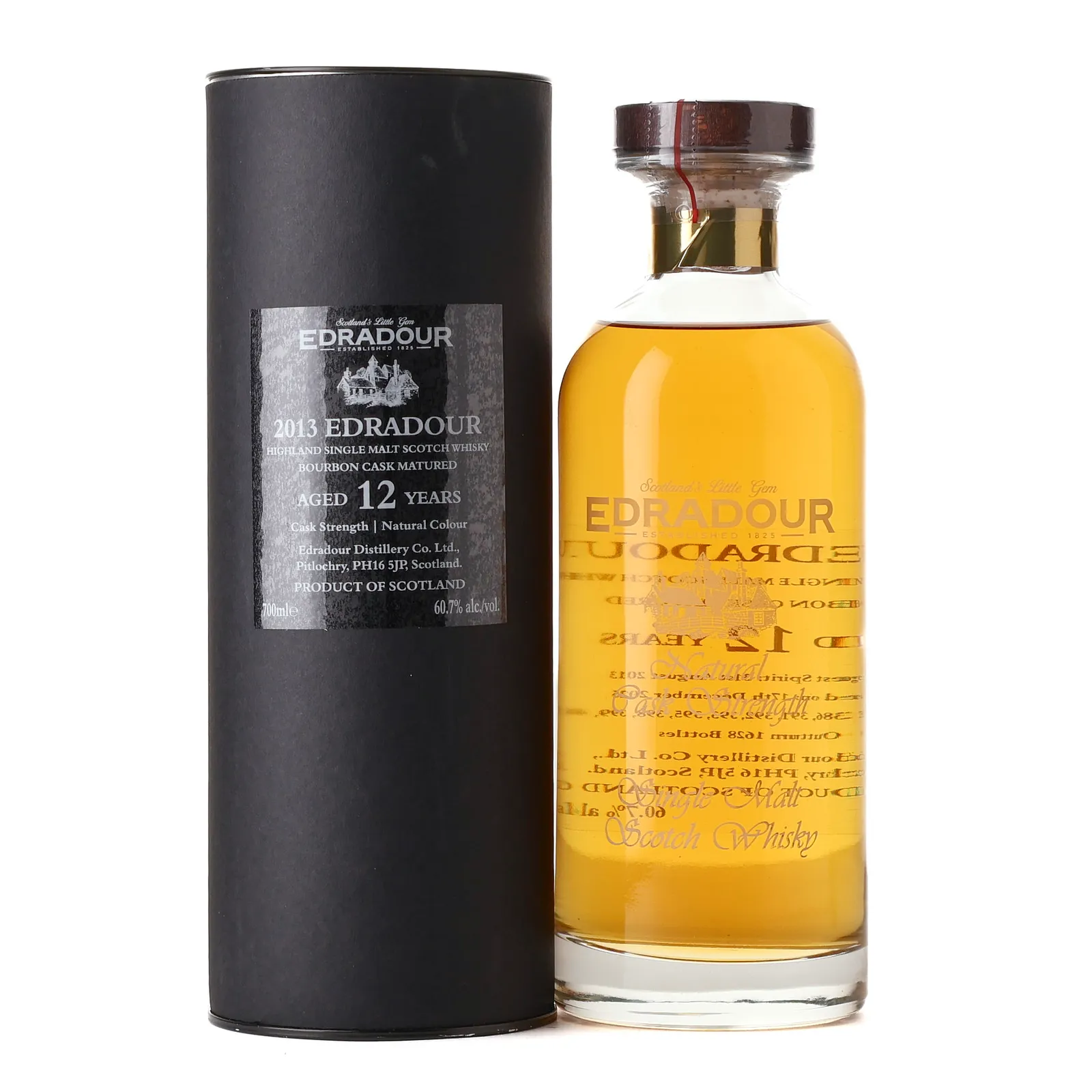 Edradour 12 Year Old, Bourbon Cask, 2025, 60.7% whisky bottle