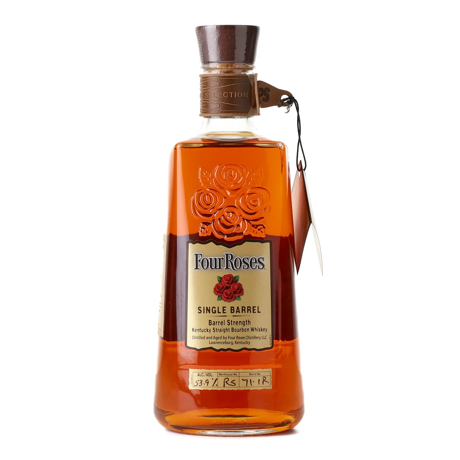 Four Roses Barrel Strength OBSF 10 Year Old, New Charred American Oak Cask, Cask #RS 71-1R, South Carolina Hospitality Select, 53.9% whisky bottle