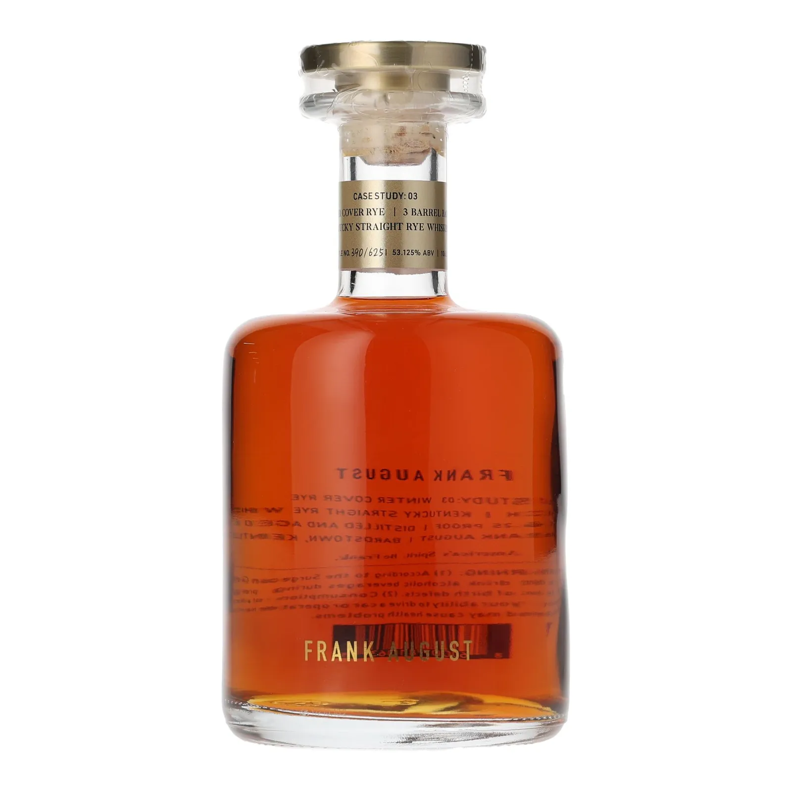 Frank August Winter Cover Rye, Batch No. 9/9, 53.125% whisky bottle