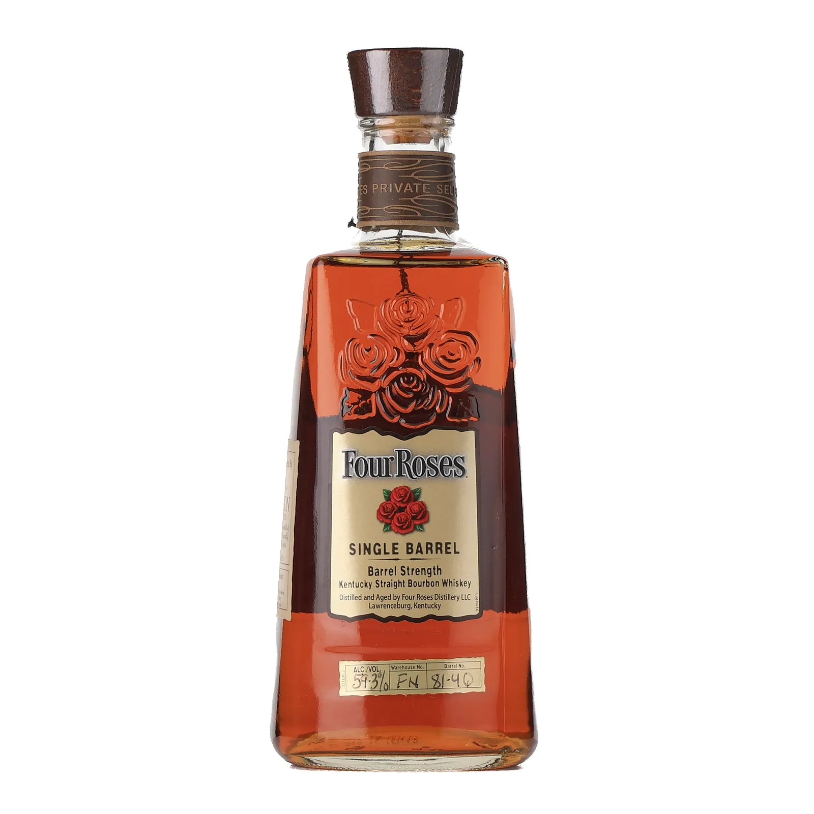 Four Roses Barrel Strength OESO 9 Year Old, New Charred Oak Cask, Cask #FN 81-4Q, 2016, 59.3% whisky bottle