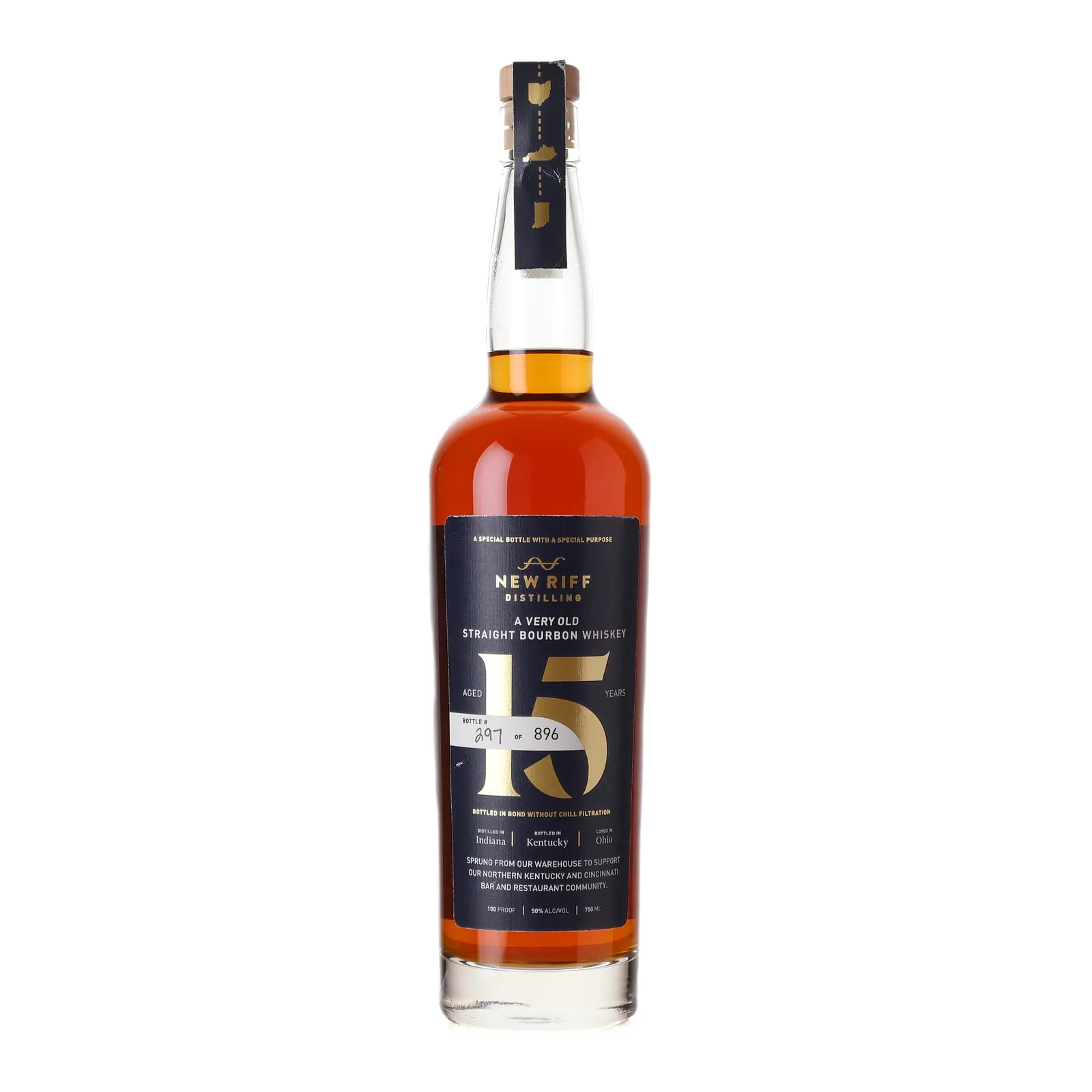 New Riff A Very Old Straight Bourbon Whiskey 15 Year Old, 2021, 50% whisky bottle