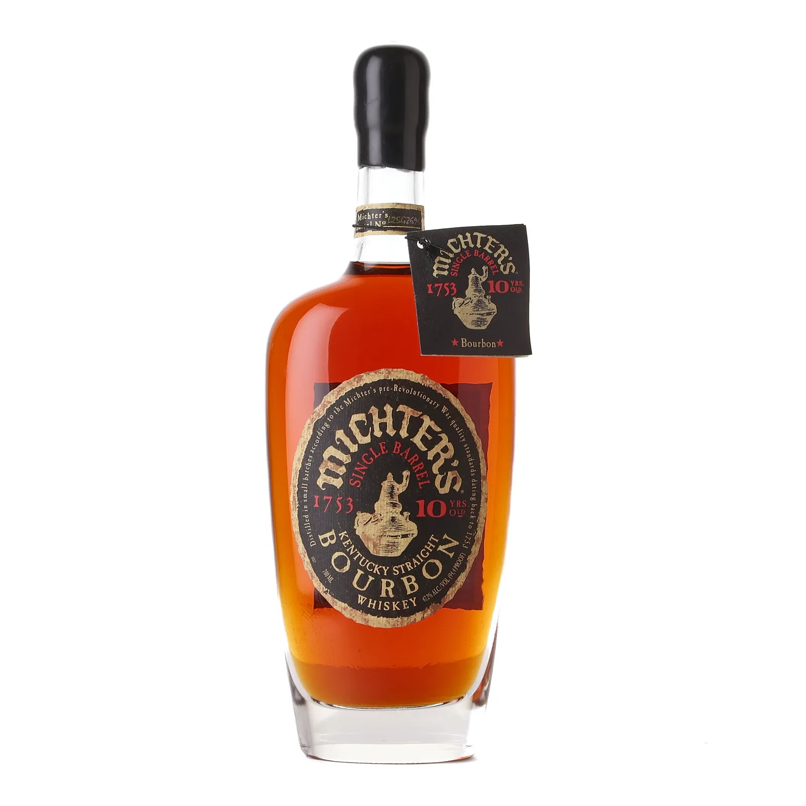 Michter's 10 Year Old Single Barrel Bourbon, New Charred American Oak Cask, Cask #Varies by bottle (e.g., 25A0147, 25B0726, 25C0779), 2025, 47.2% whisky bottle