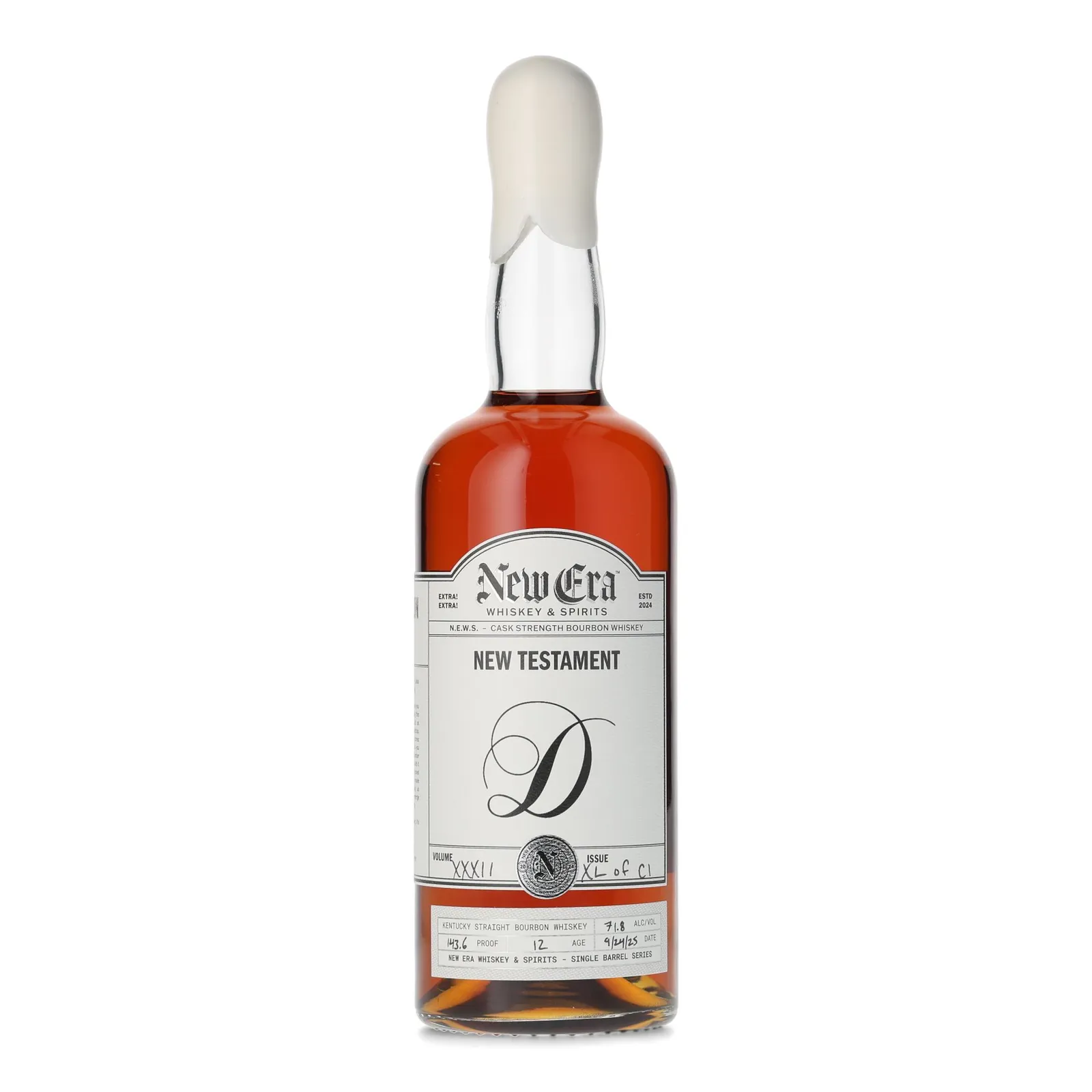 New Era New Testament 12 Year Old, Volume XXXII, New Era Whiskey & Spirits, 71.8% whisky bottle