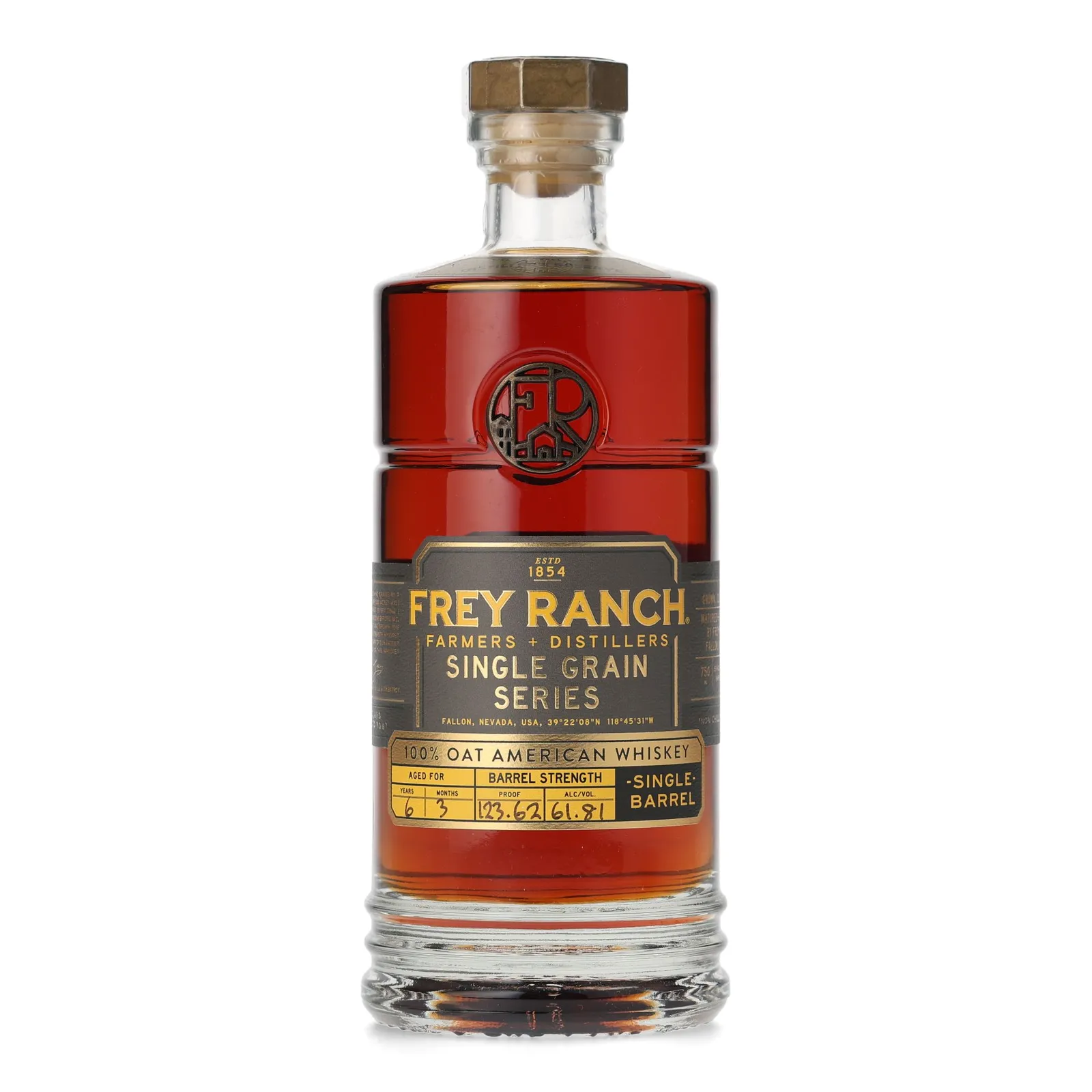Frey Ranch Single Grain Series 6 Year Old, 61.8% whisky bottle