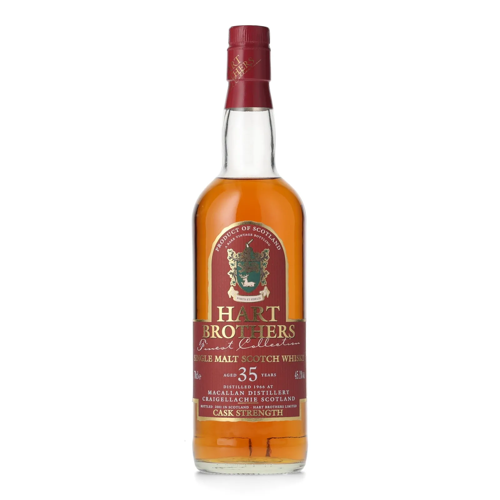 Macallan Finest Collection 35 Year Old, Sherry Cask, 1966, Hart Brothers, 45.1% whisky bottle