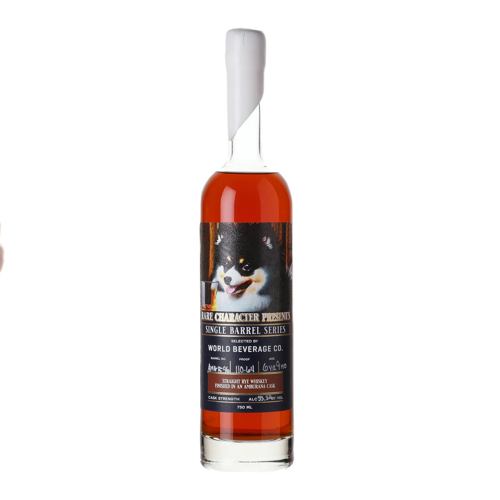 Rare Character Single Barrel Series Selected by World Beverage Co. 6 Year Old, Amburana Cask, Cask #AMB-R-96, Rare Character Whiskey Co., 55.32% whisky bottle