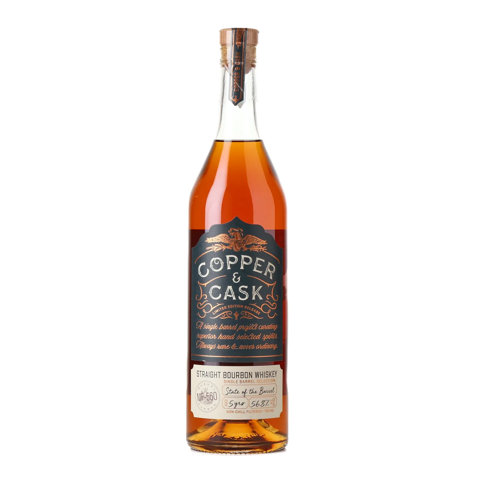 Copper & Cask State of the Barrel 5 Year Old, Cask #MF-560, 2017, Copper & Cask, 56.8% whisky bottle