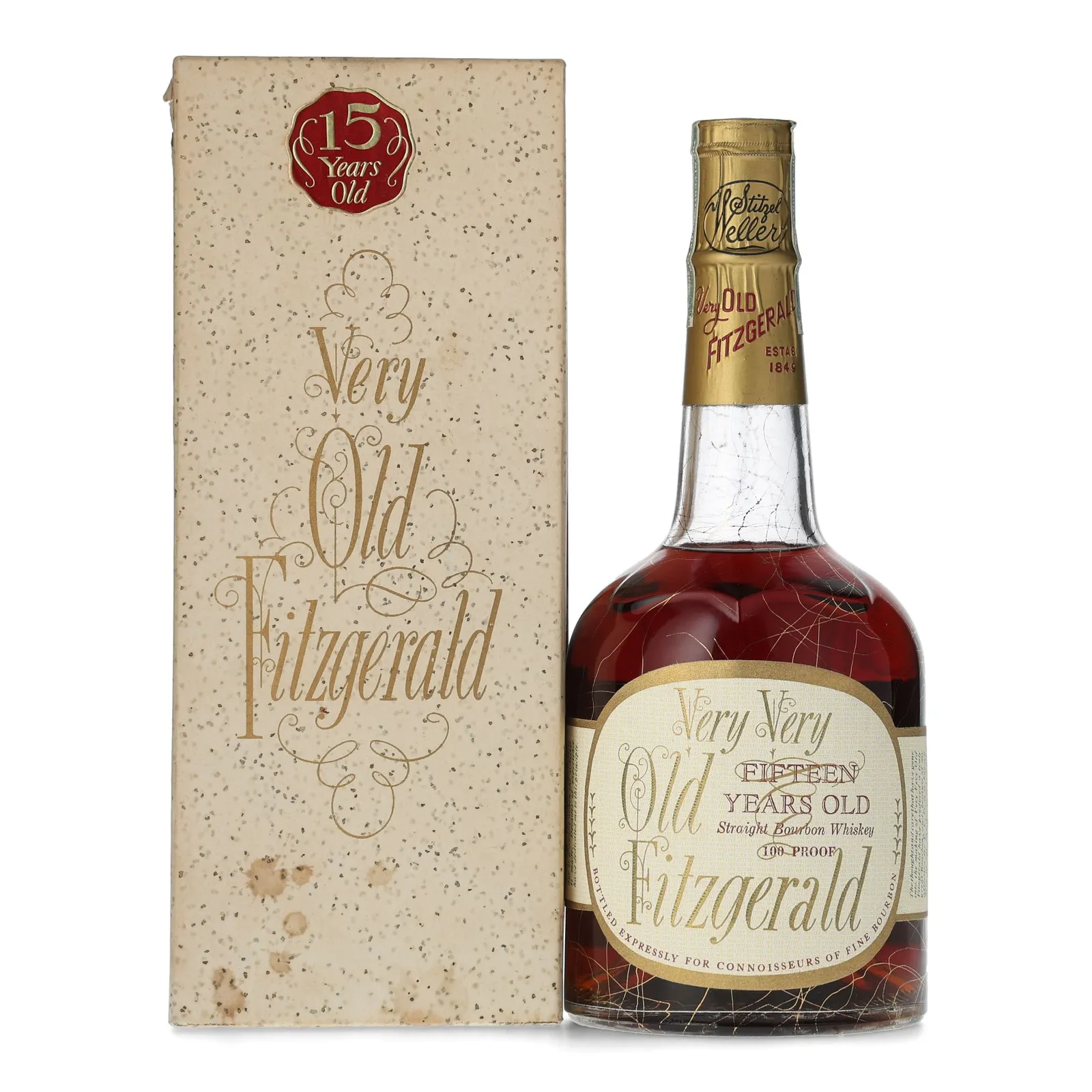 Old Fitzgerald Very Very Old Fitzgerald 15 Year Old, 1972, 50% whisky bottle