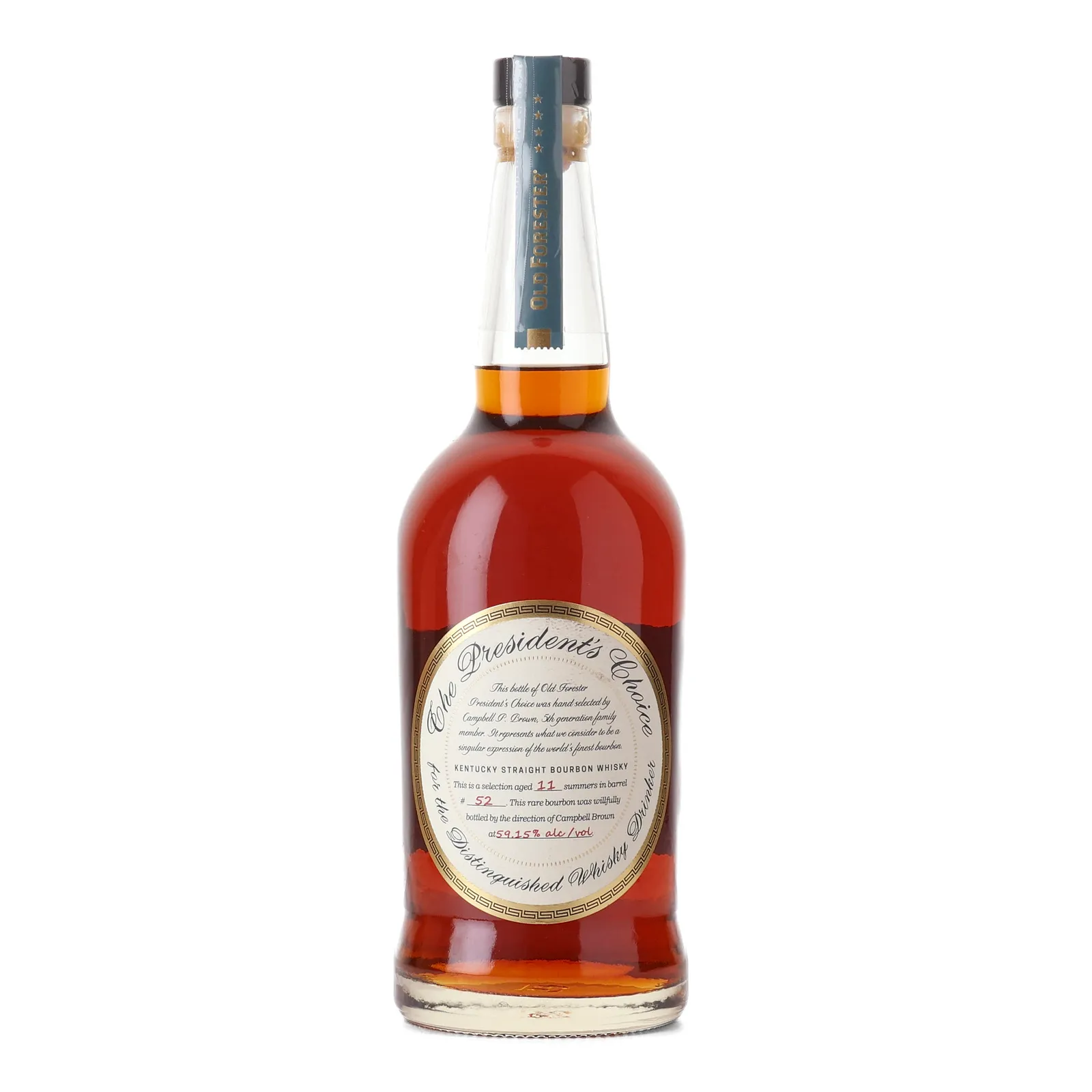 Old Forester The President's Choice 10 Year Old, Cask #52, 59.15% whisky bottle