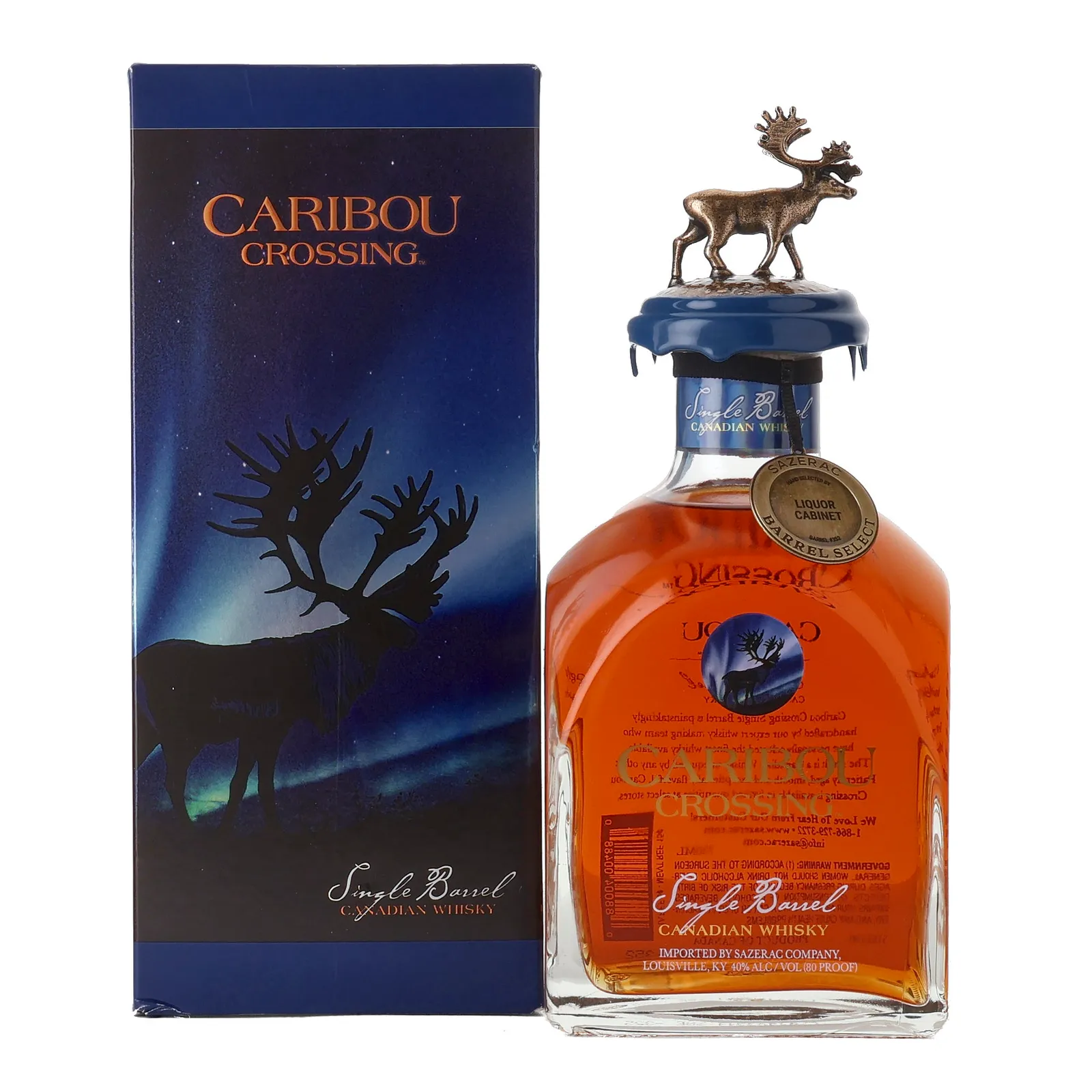 Caribou Crossing Single Barrel Canadian Whisky 'Liquor Cabinet' Private Barrel Selection, Oak Cask, 2024, 40% whisky bottle